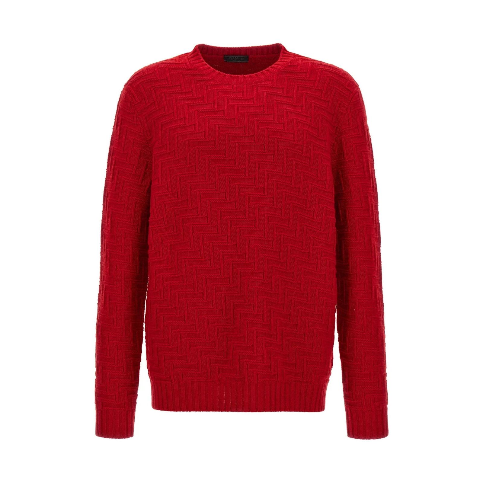 Prada Prada Red Crew Neck Sweater New And Authentic (Men's size:L; Size US L / EU 52-54 / 3 - 1 Thumbnail