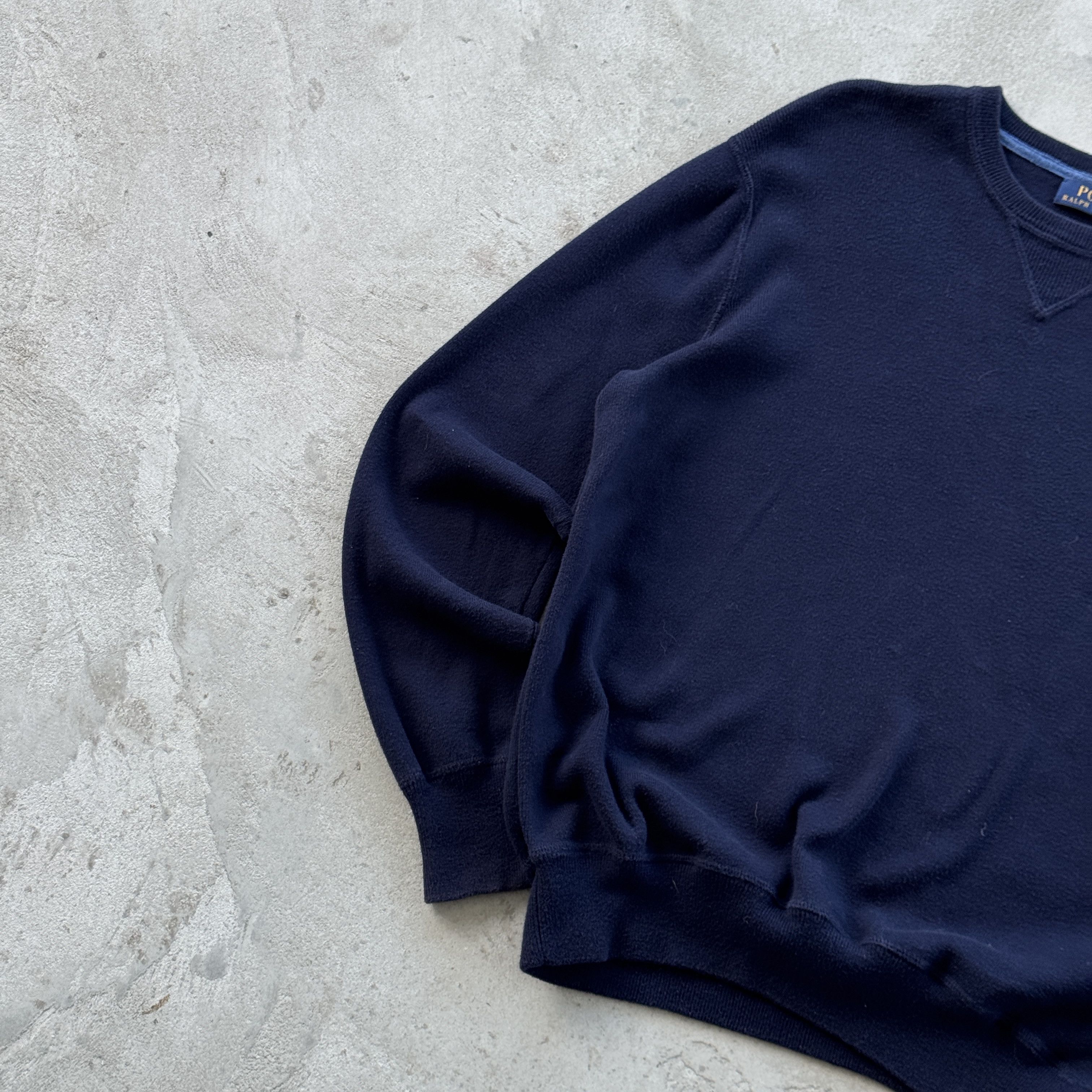 Polo Ralph Lauren Polo Ralph Lauren Navy Crewneck Sweater Orange Pony M Size US M / EU 48-50 / 2 - 3 Thumbnail