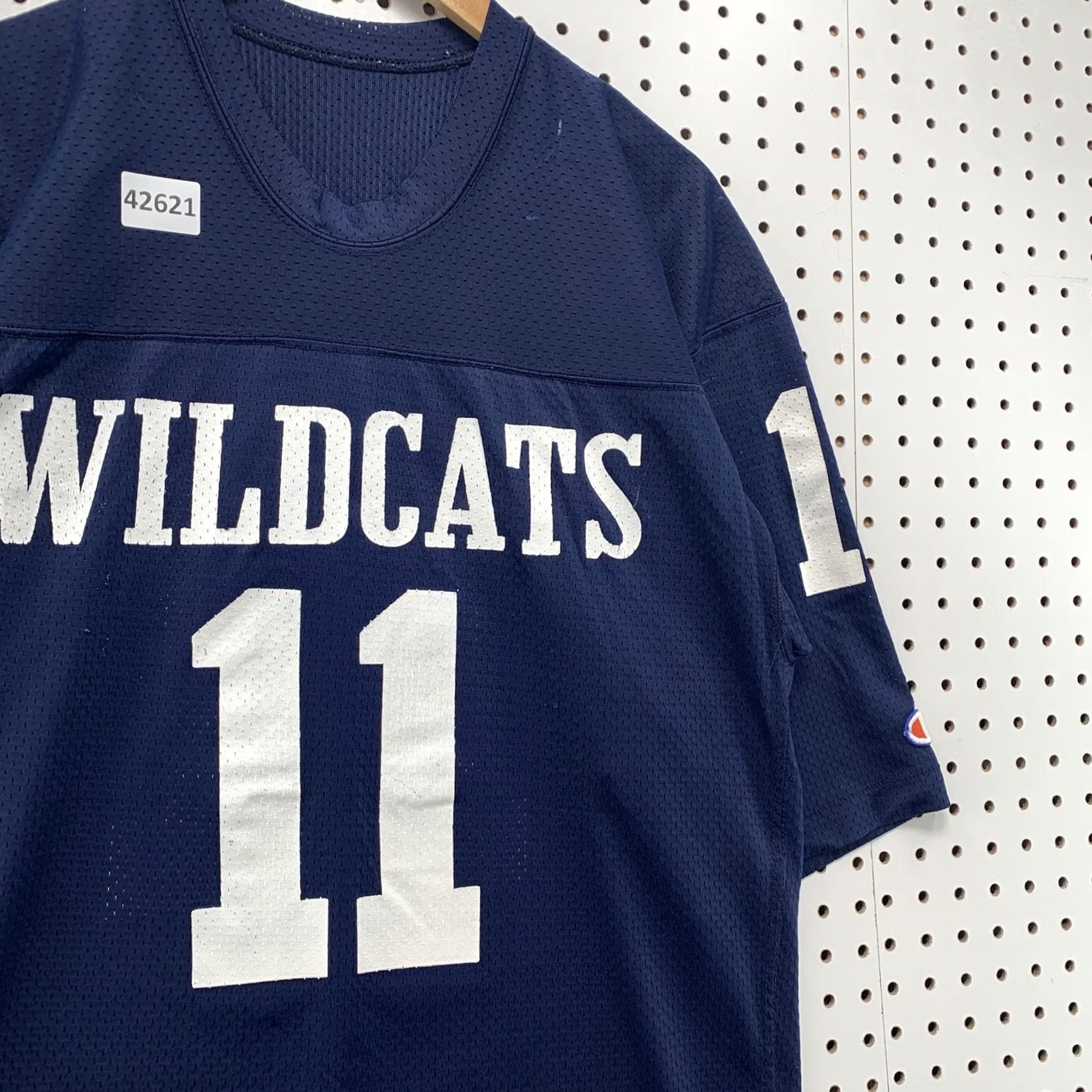 Champion VINTAGE 80s WILDCATS Champion Football Jersey Mens Large #11 Navy Blue Made USA Size US L / EU 52-54 / 3 - 3 Thumbnail