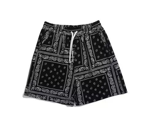 Japanese Brand 21SS Indigo Union Japan Black Bandana Paisley Shorts Size US 31 - 1 Thumbnail