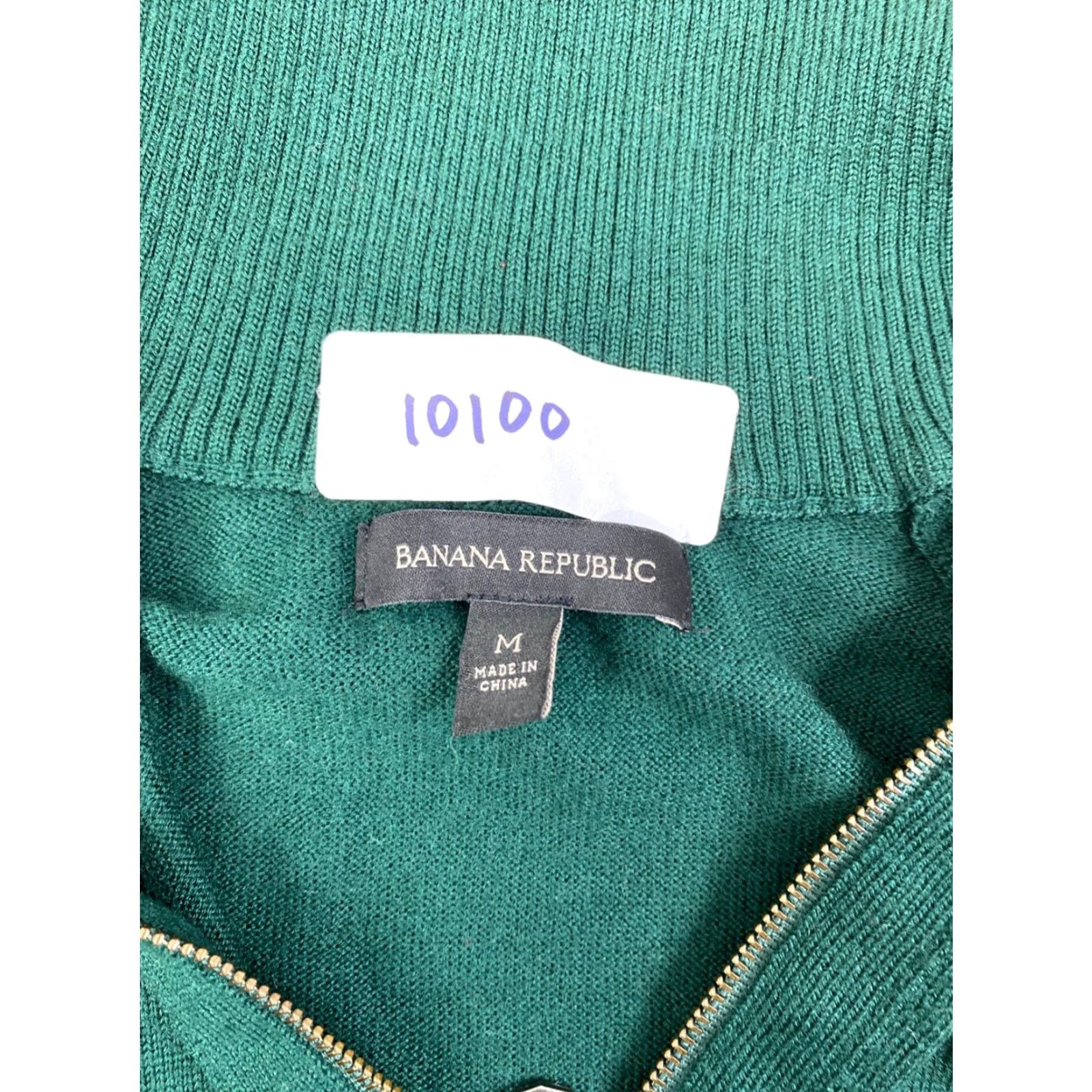Banana Republic Banana Republic Sweater 1/4 Zip Mens M Green Wool Blend Pullover Merino All Seasons Jersey? Size US M / EU 48-50 / 2 - 3 Thumbnail