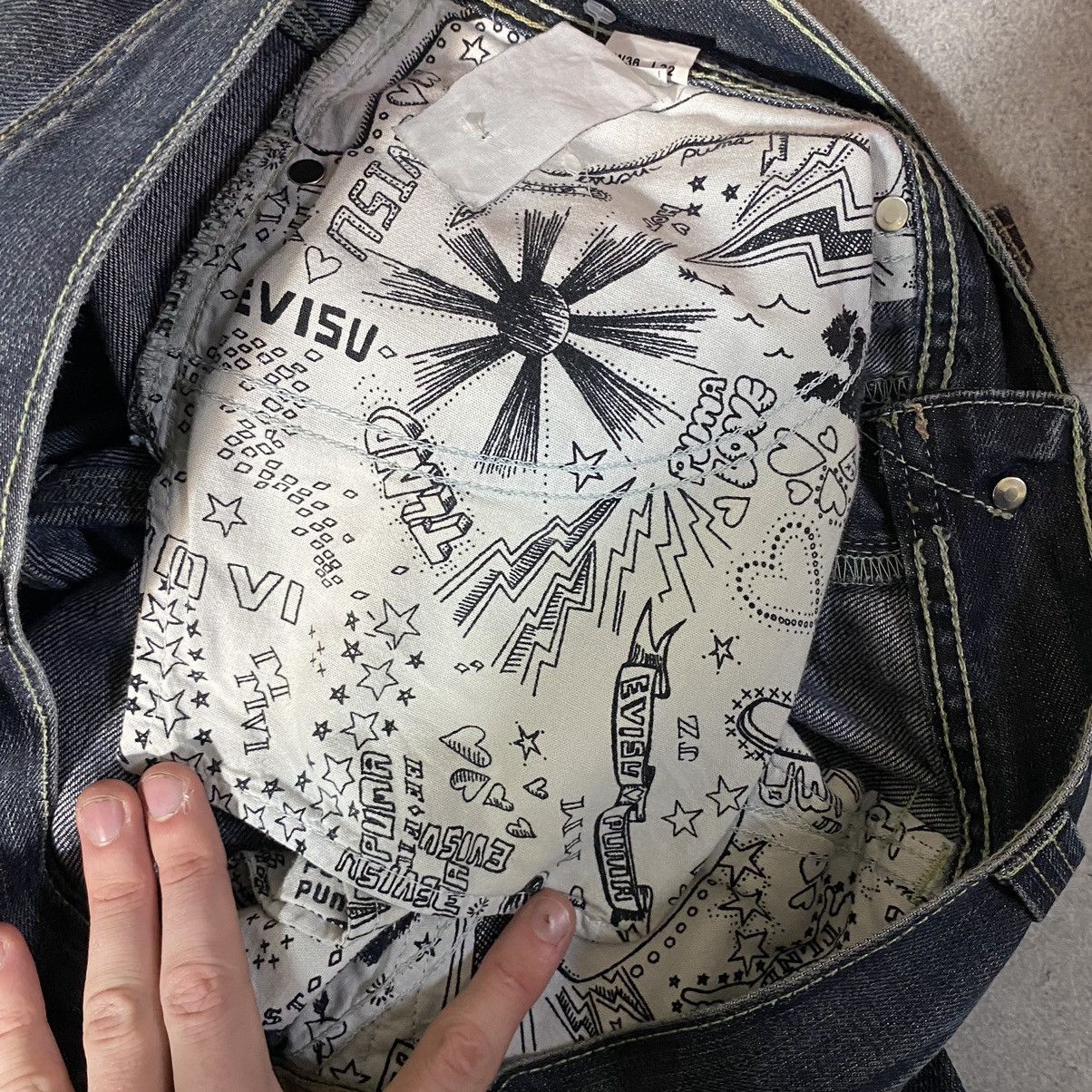 Evisu Evisu puma Jeans vintage Size US 36 / EU 52 - 12 Thumbnail