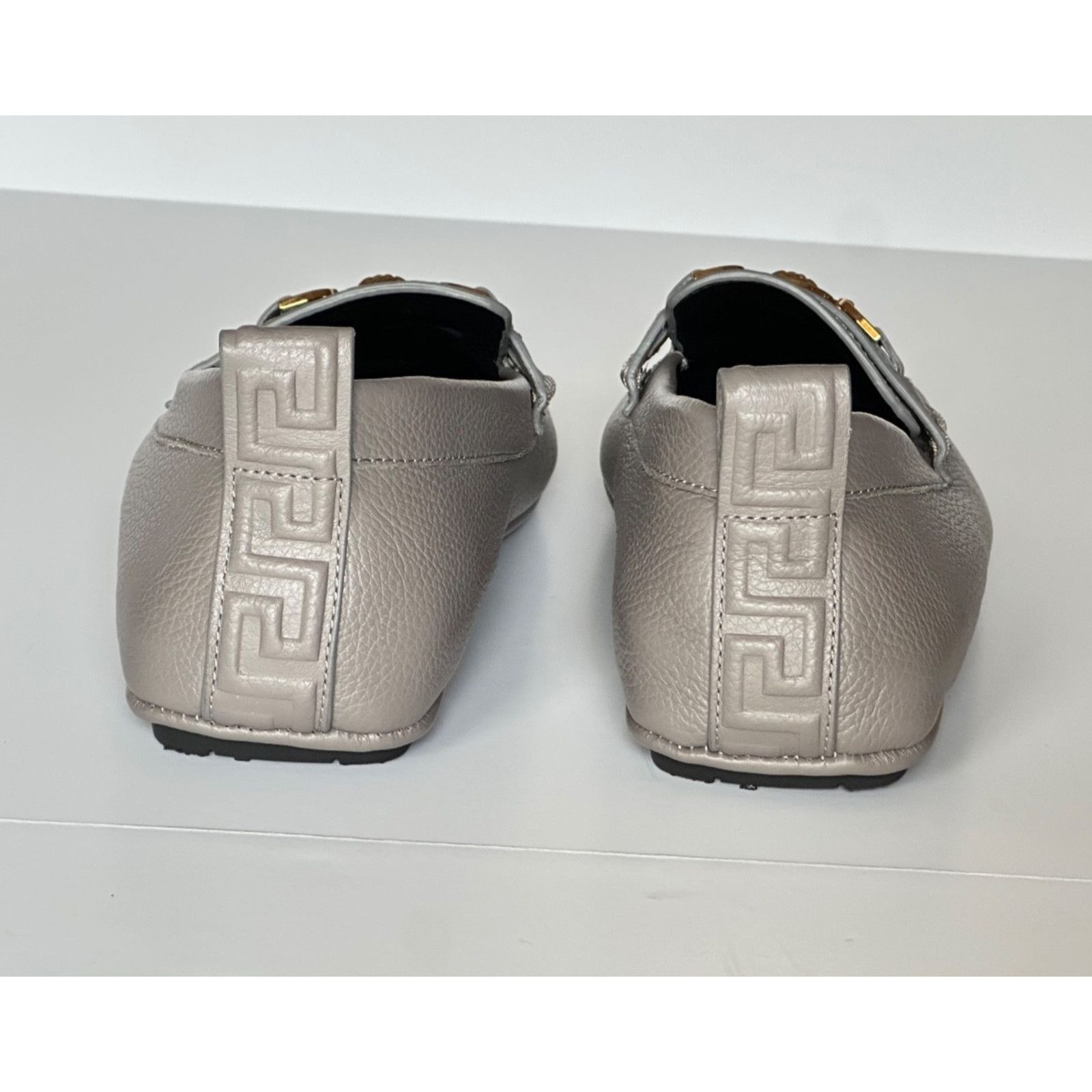 Versace Versace Gold Medusa Gray Leather Driver Shoes 8 US 1017072 Size US 8 / EU 41 - 12 Thumbnail