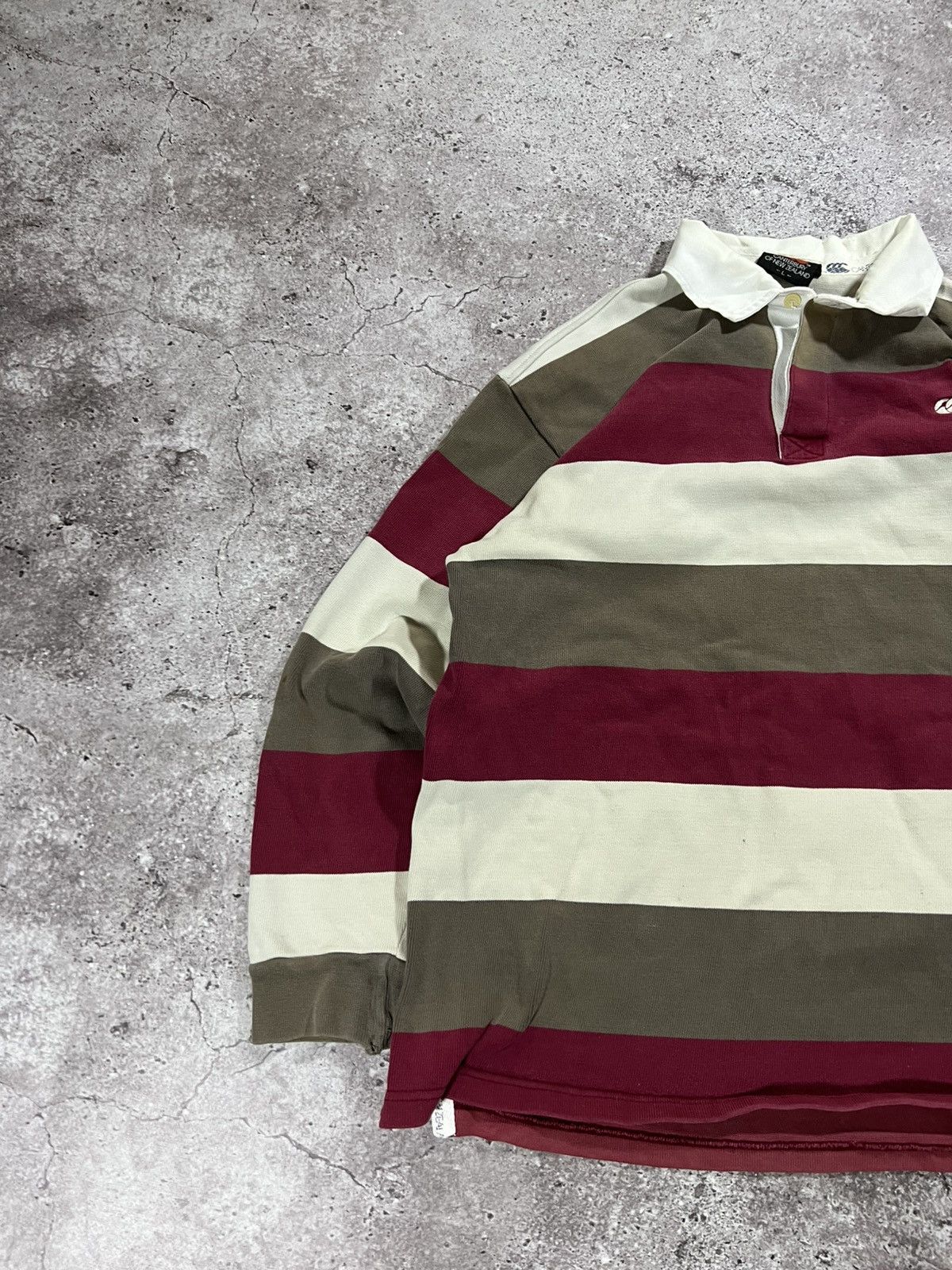 Canterbury of New Zealand Vintage Canterbury Rugby Shirt Distressed Striped Jersey Size US L / EU 52-54 / 3 - 6 Thumbnail