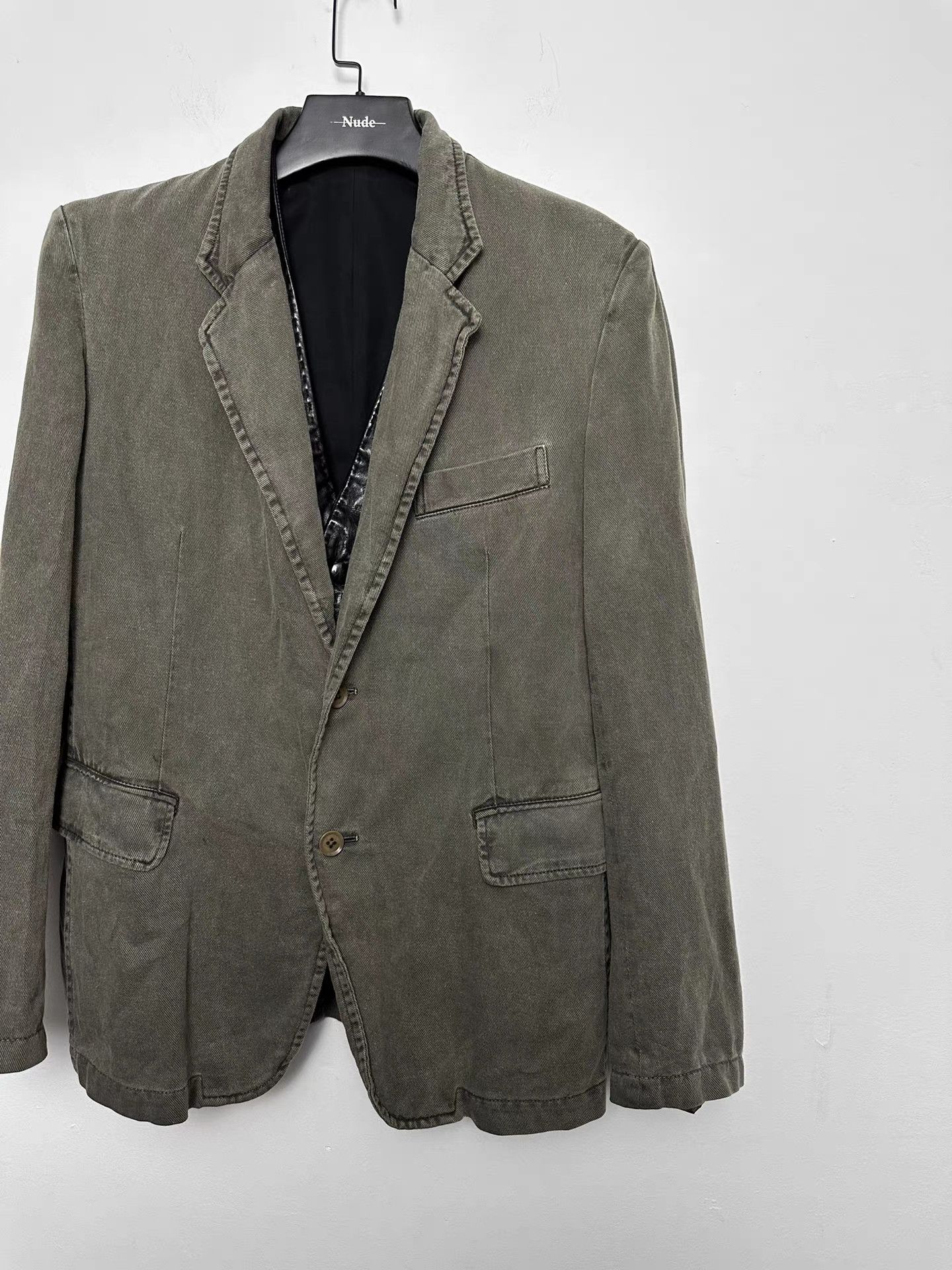 Yohji Yamamoto yohji yamamoto pour homme Dyed Boiled Wool Blazer K20 Size US M / EU 48-50 / 2 - 3 Thumbnail