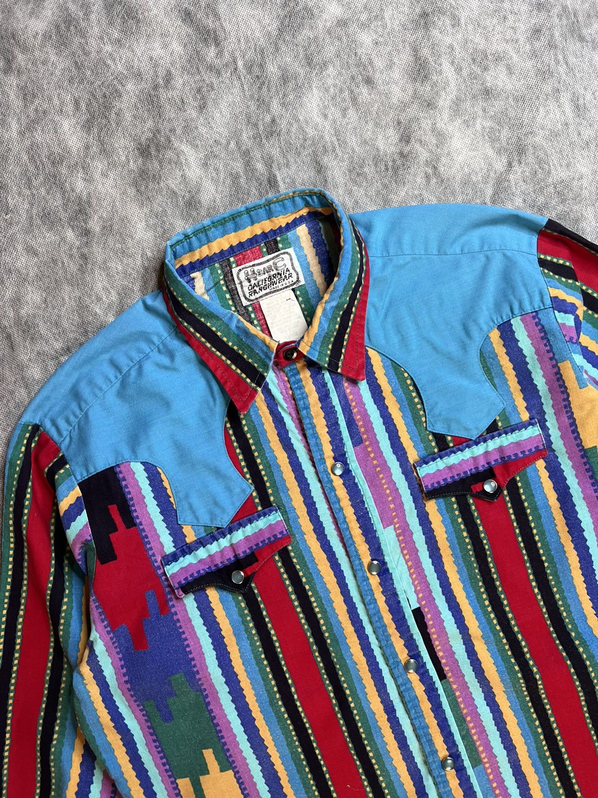 Vintage H bar C California Ranchwear Vintage Shirt Made in USA Size US L / EU 52-54 / 3 - 3 Thumbnail