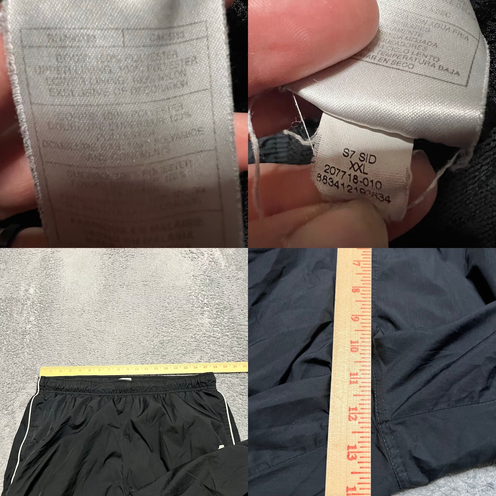 Nike VINTAGE 90s Nike Track Pants Mens XXL Black Cuffed Windbreaker Swoosh Ankle Zip Pants Mens Black 90s Nike Track Windsuit? Size 48R - 8 Thumbnail