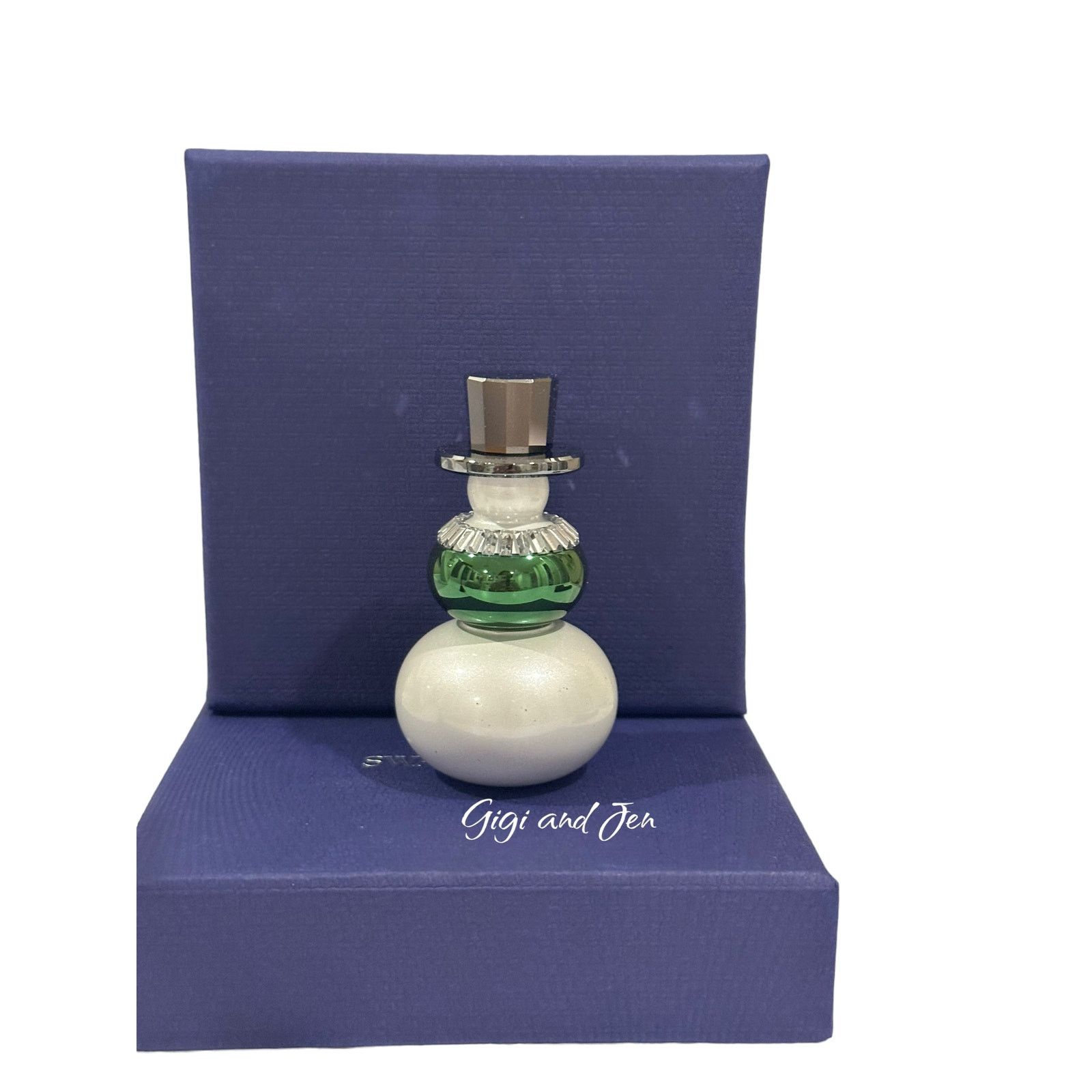 Swarovski Swarovski Holiday Cheers Snowman, Green, Figurine Christmas Size ONE SIZE - 3 Thumbnail