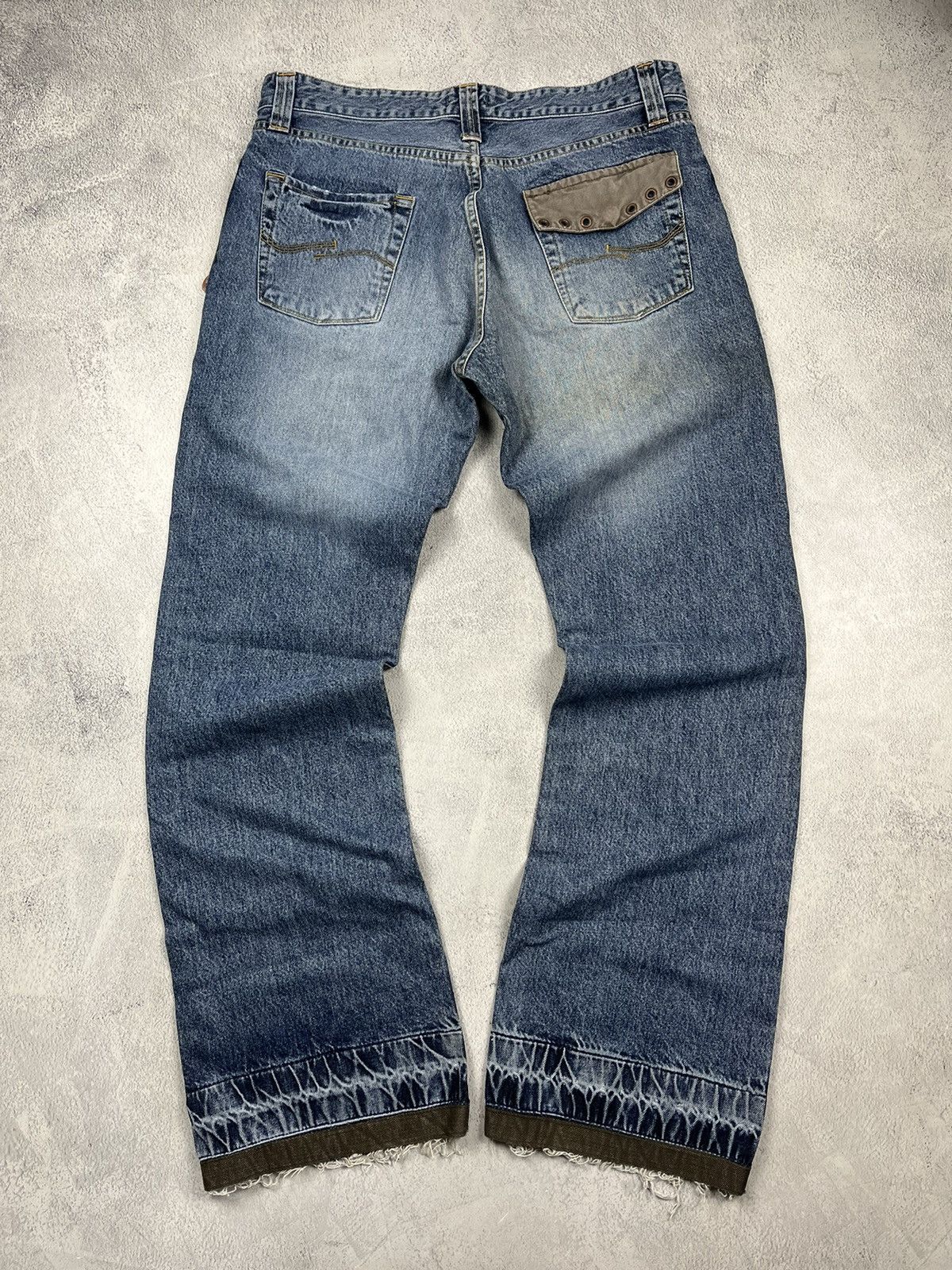 Vintage dirty distressed faded cargo baggy pants