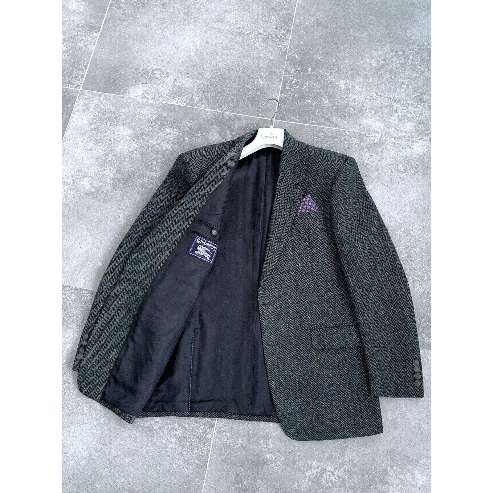 Burberry × Harris Tweed Men's BURBERRYS' HARRIS TWEED Sport Blazer Jacket Coat EU 52 Size 52R - 2 Thumbnail