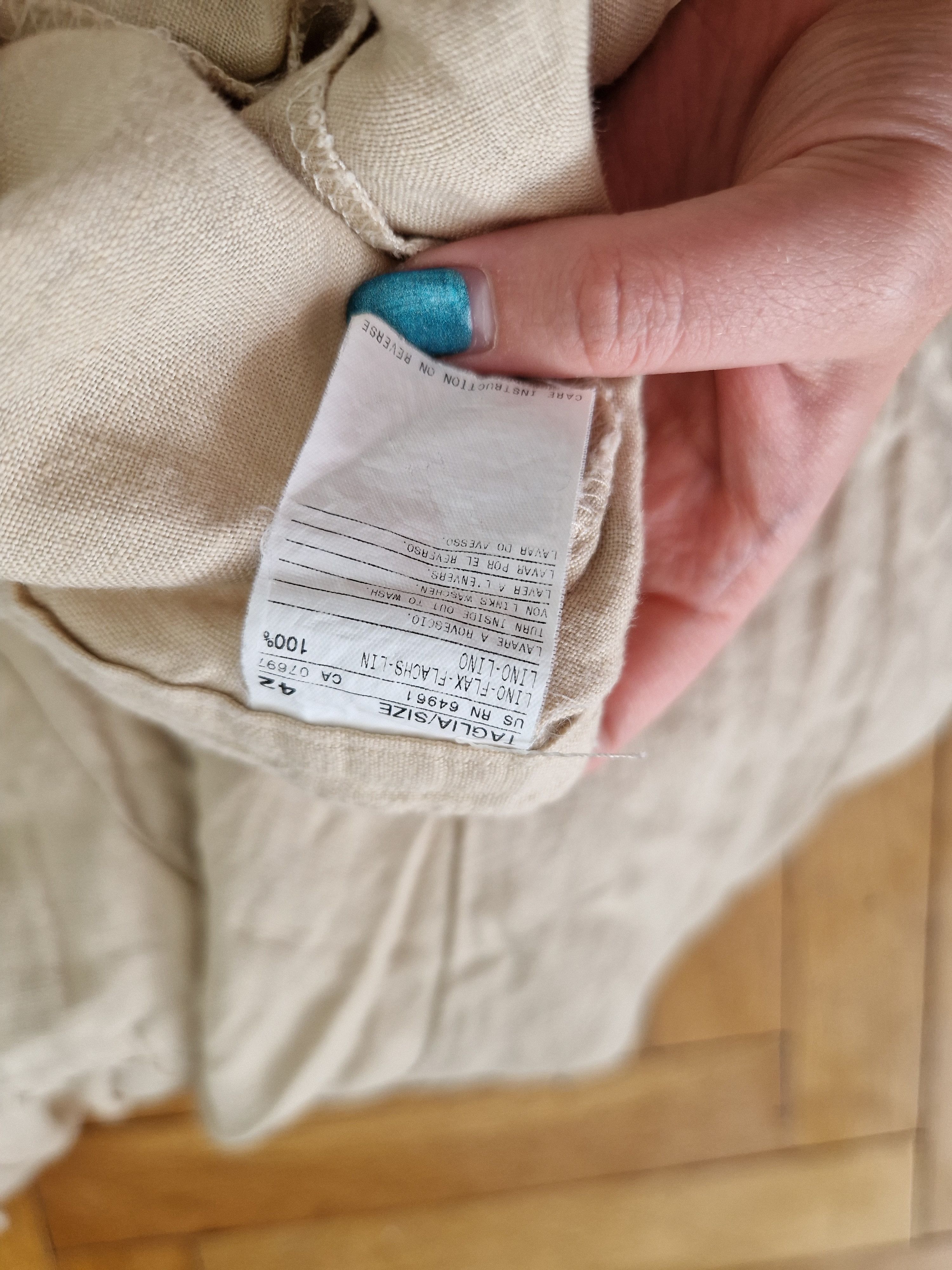 Vintage vintage amazing flared linen skirt avant garde japanese Size 28" / US 6 / IT 42 - 15 Thumbnail