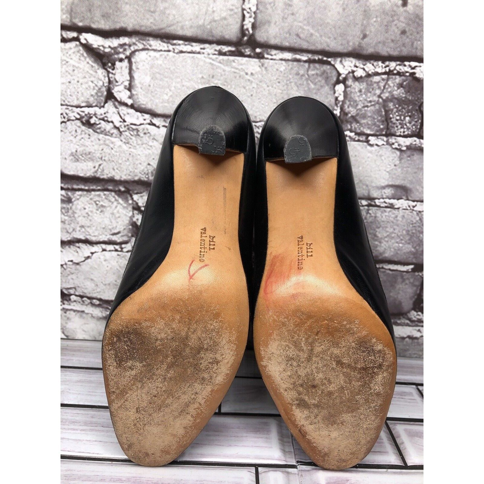 Other Bill Valentine VTG Burgundy Leather Slip On Classic Heels Wo Size US 7 / IT 37 - 9 Thumbnail