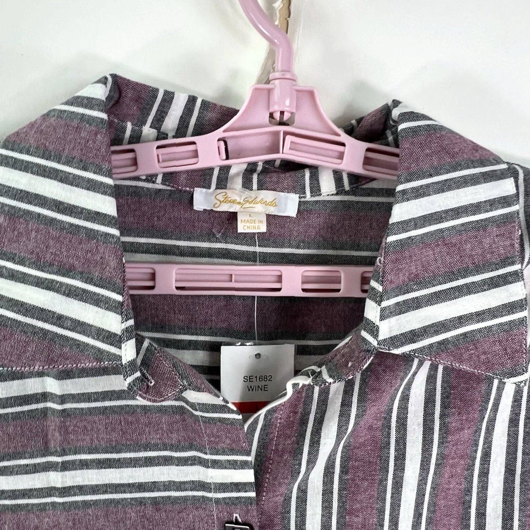 Vintage VINTAGE Steven Edwards Shirt Dress Women's Midi Size L Red 3/4 Sleeve Button Front Bohemian Casual Size L / US 10 / IT 46 - 3 Thumbnail