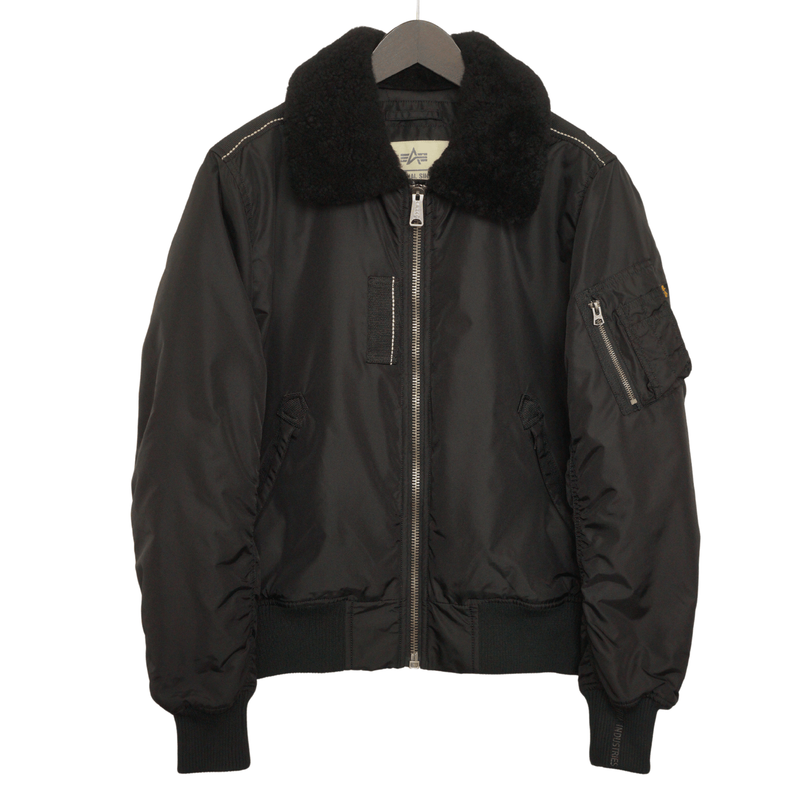 image of Men Alpha Industies Jacket Breathable Bomber L Vap351 in Black (Size Large)