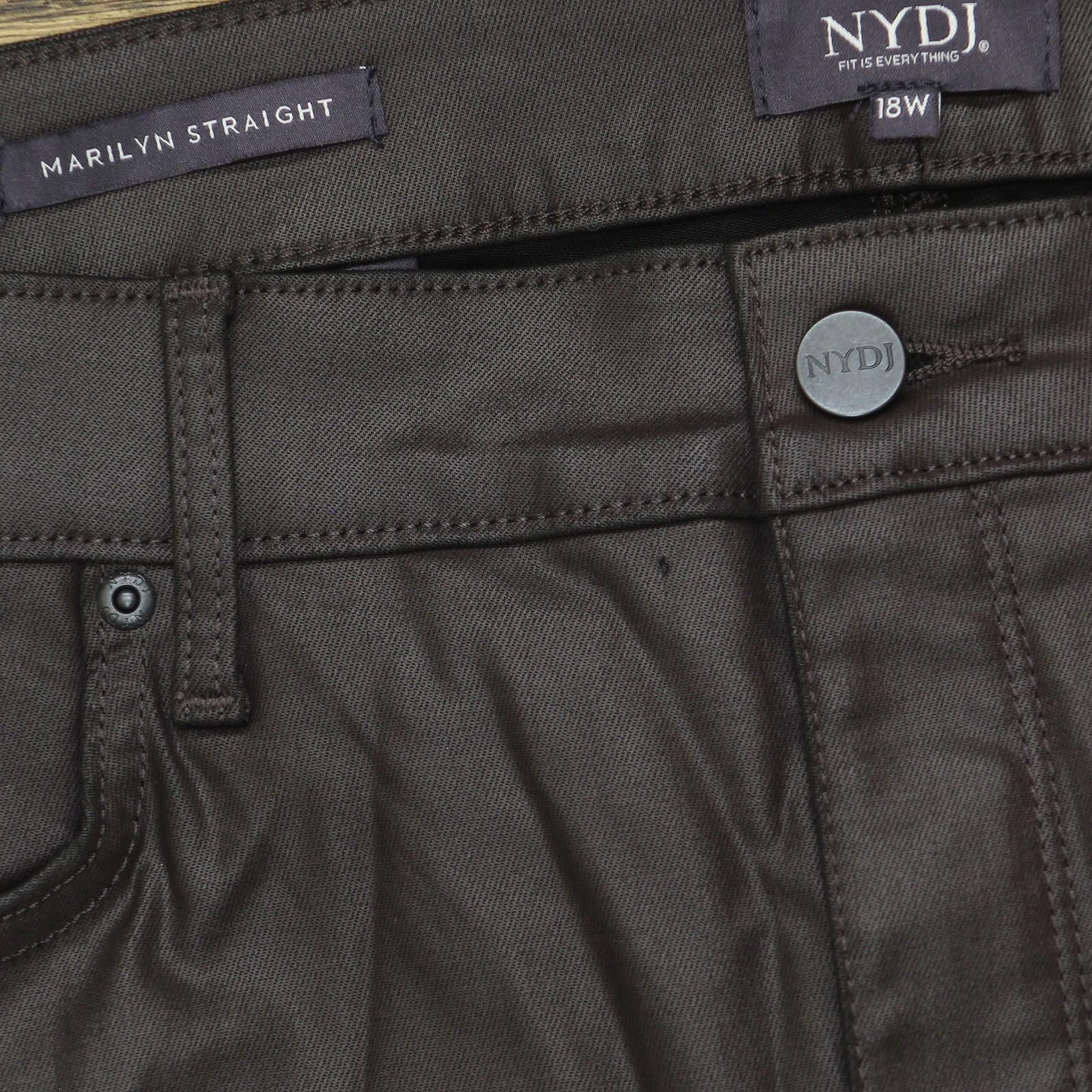 Other Nwt Nydj Rise Straight Leg Jeans Cordovan Purple Brown 18w Size 40" / US 18 - 4 Thumbnail
