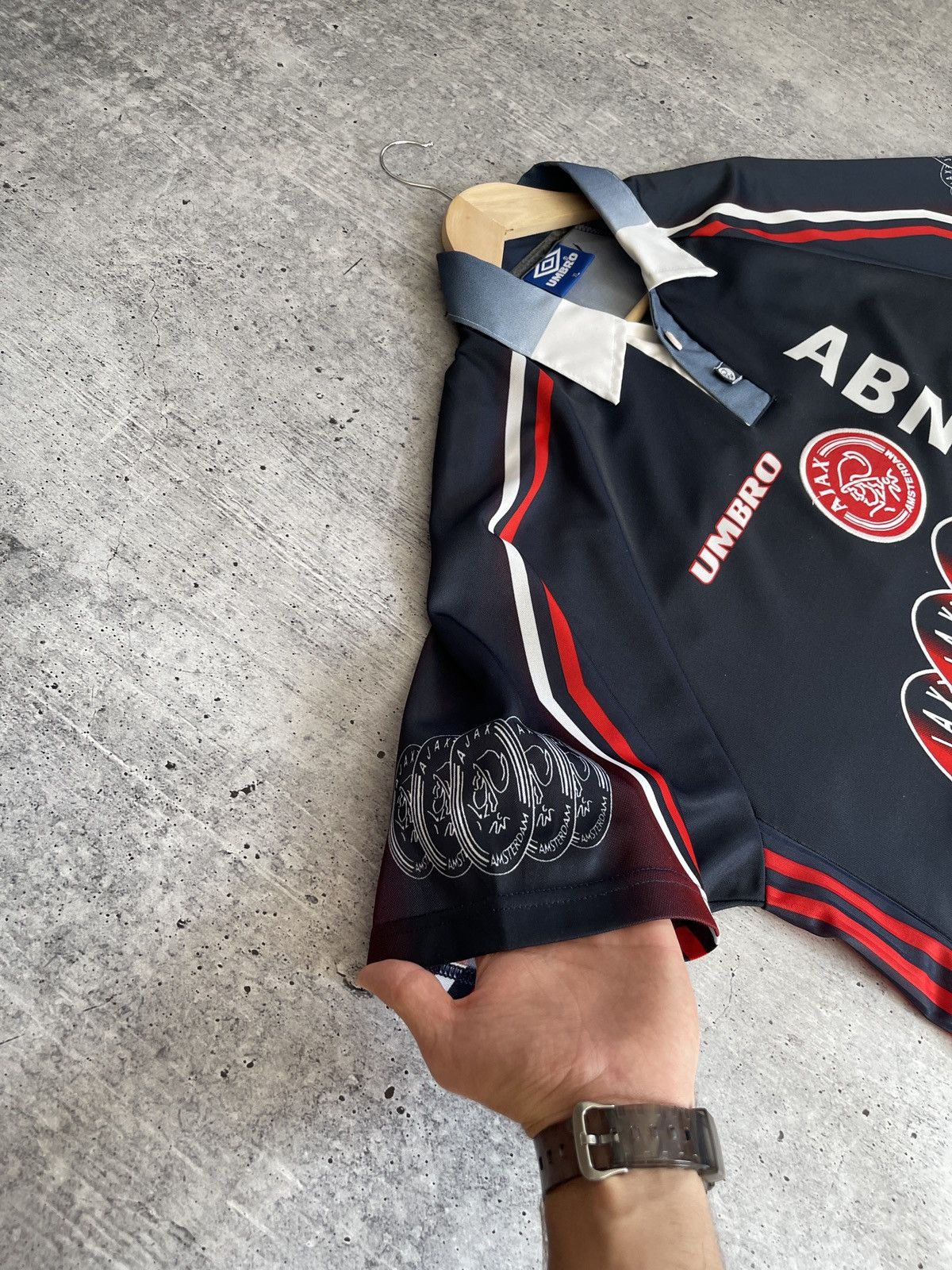 Vintage Umbro Ajax Netherlands 1997/1998 Away Soccer Jersey Football Size US XL / EU 56 / 4 - 9 Thumbnail