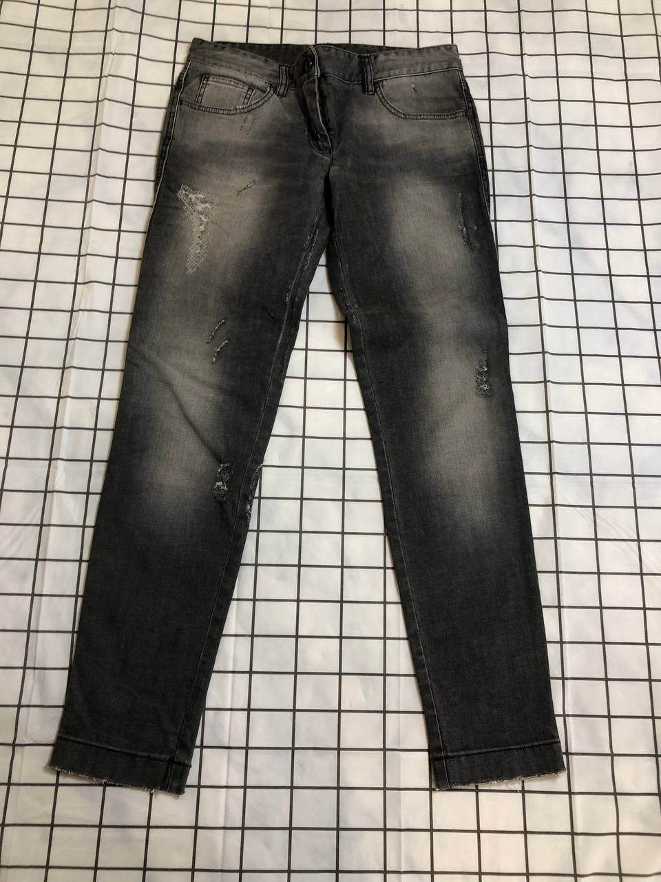 Dolce & Gabbana Dolce & Gabbana Grey Washed And Distressed Denim Size 28" / US 6 / IT 42 - 1 Thumbnail