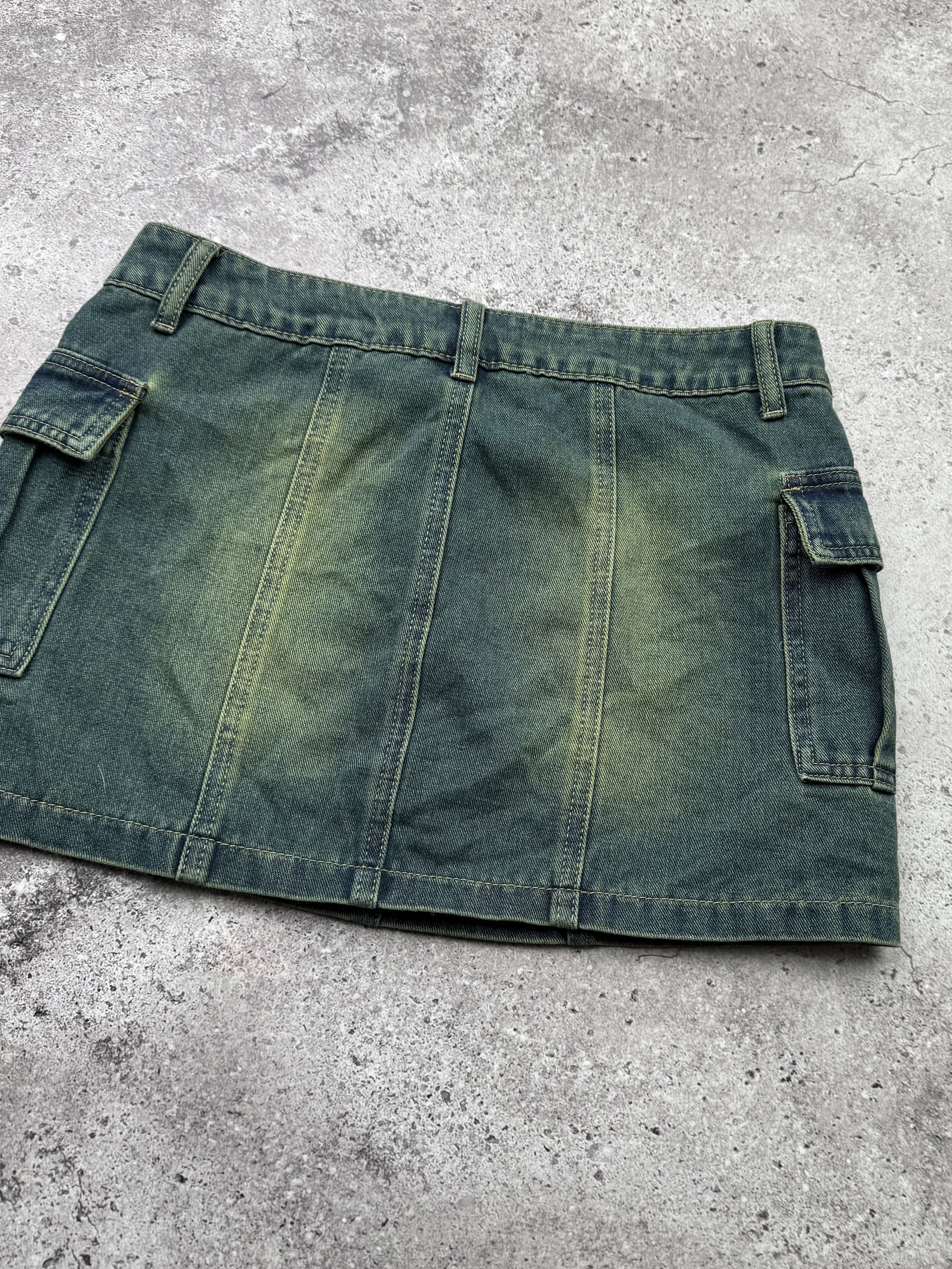 Japanese Brand Vintage Cargo Mini Skirt C638(V356)(E8) Size 27" / US 4 / IT 40 - 6 Thumbnail
