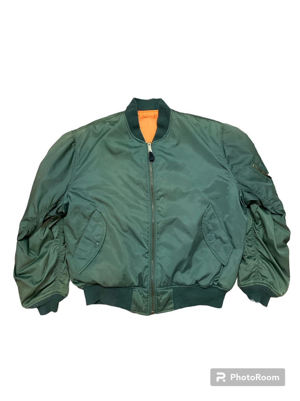 image of Vintage Turkey Bear Bomber Jacket in Green, Men's (Size Large)