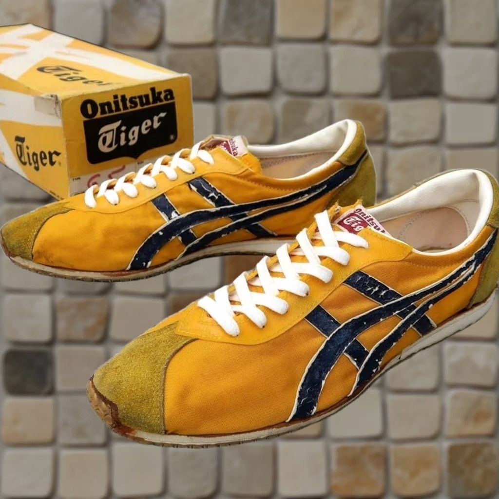 Vintage Onitsuka Tiger Jayhawk Sneaker Yellow Men's Us 11 Japan 1970s, Men's