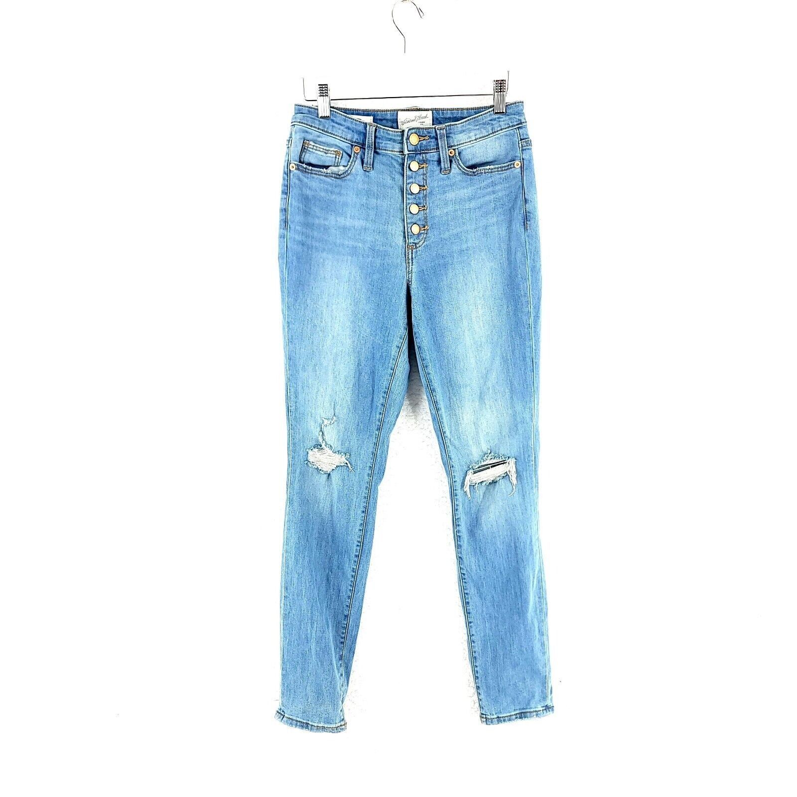 Designer Universal Thread Goods Co. Blue Jeans 6/28R Candiani Denim H Size 28" / US 6 / IT 42 - 1 Thumbnail