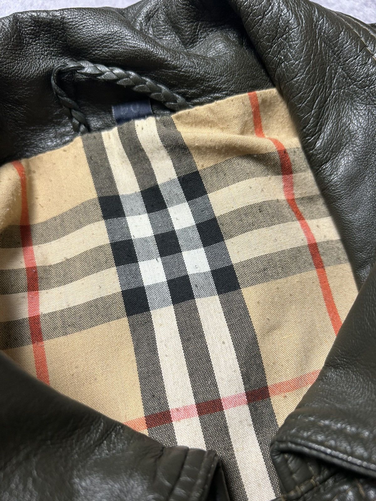 Burberry vinatge BURBERRY'S Leather Coat Jacket nova check Mens retro Size US M / EU 48-50 / 2 - 11 Thumbnail
