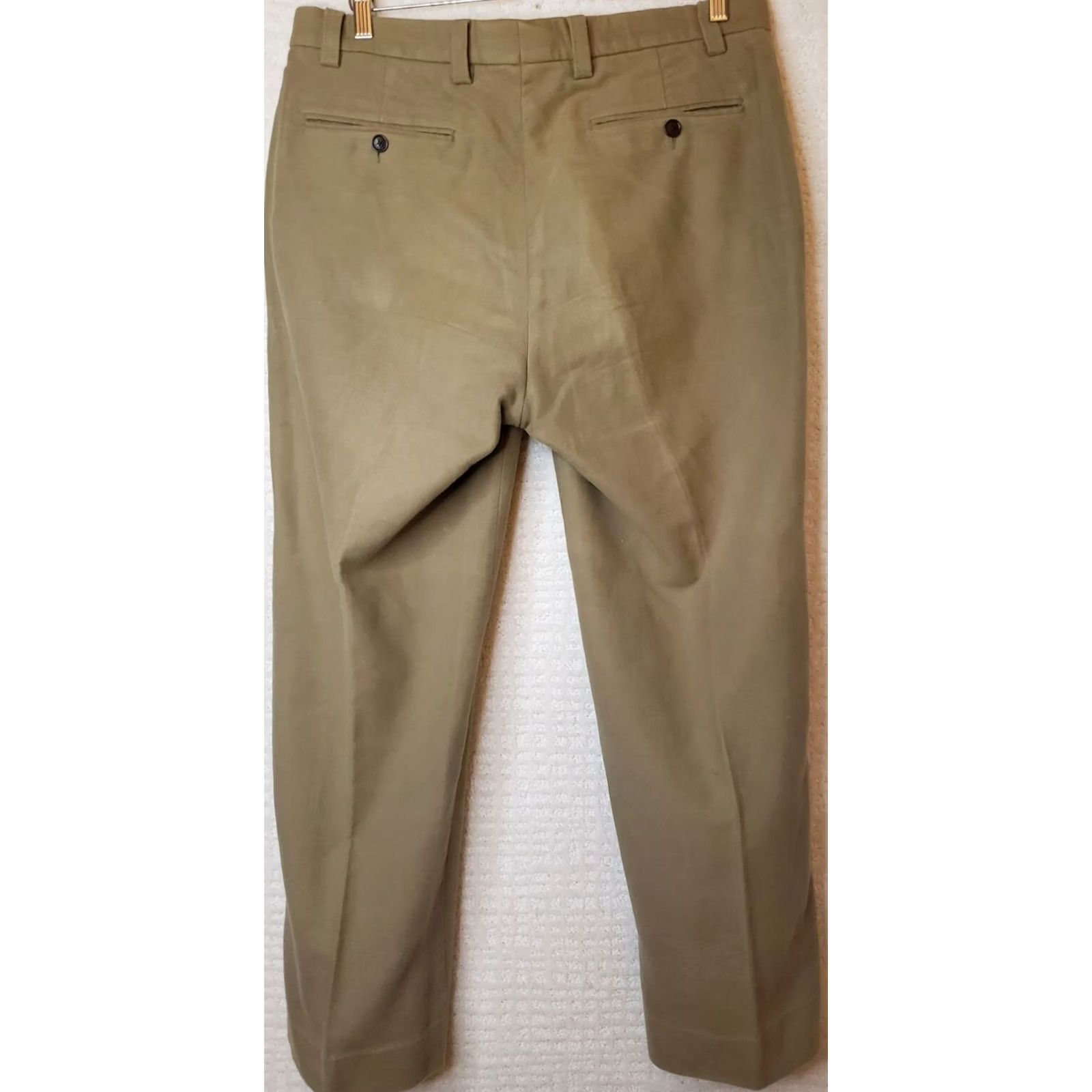 Orvis Orvis Chino Pants Men's 34Wx29L Tan Flat Front Slash Pocket Pima Cotton Casual Size US 34 / EU 50 - 5 Thumbnail