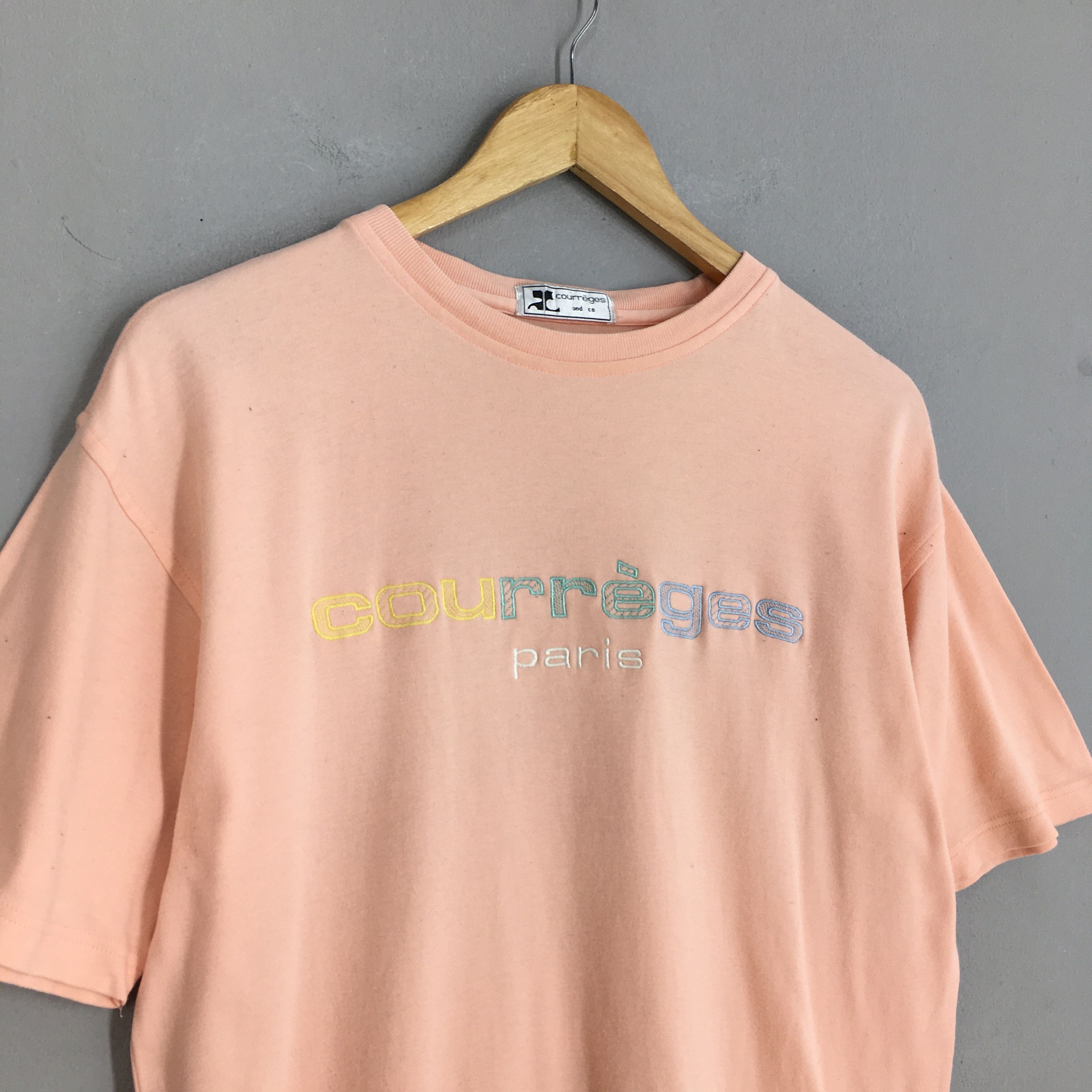 Courreges × Vintage Vintage 90's Courreges Paris T Shirt Medium Size US M / EU 48-50 / 2 - 3 Thumbnail