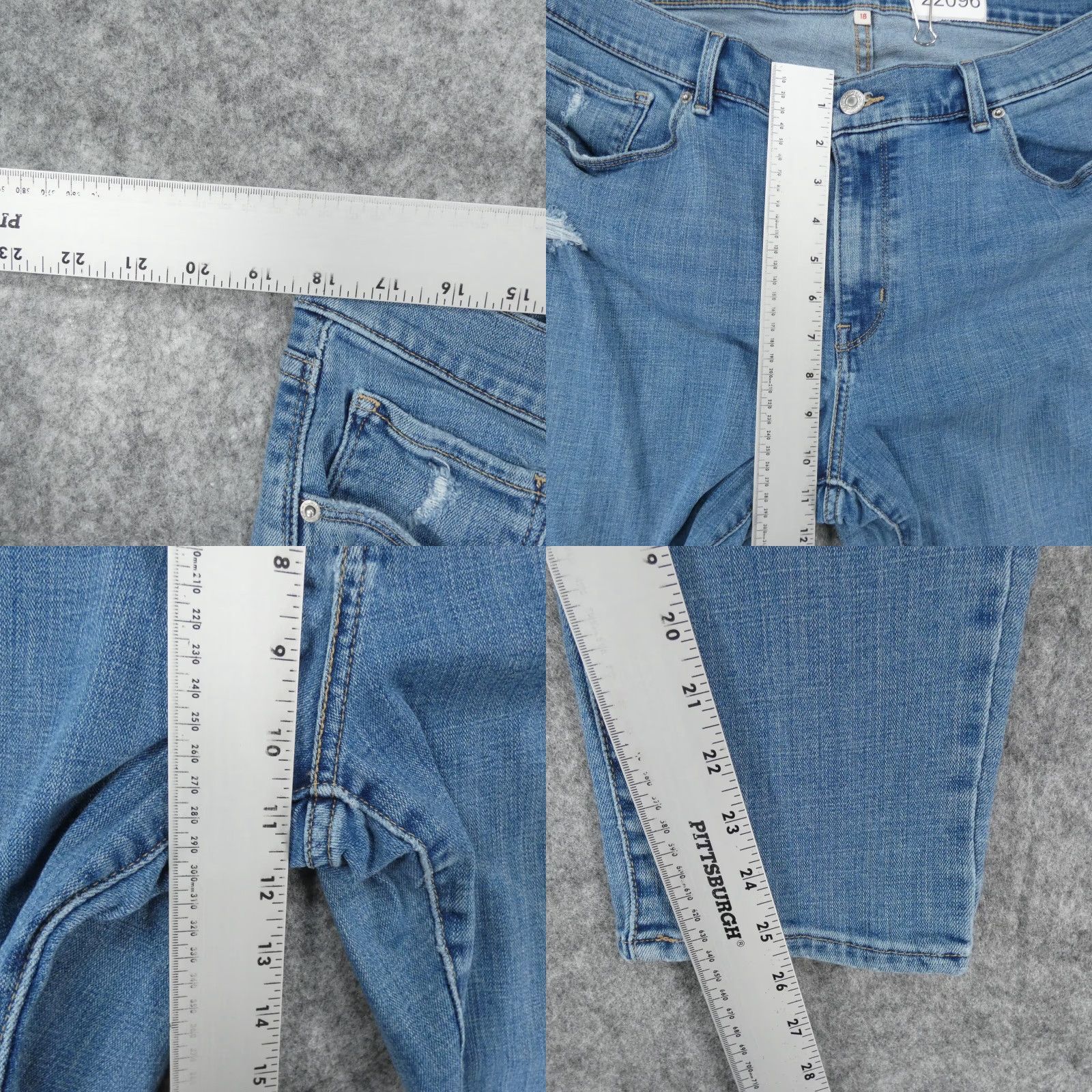 Levi's Levi's Jeans Womens 18 Stretch Distressed Classic Crop Mid Rise Light Wash Size 40" / US 18 - 8 Thumbnail