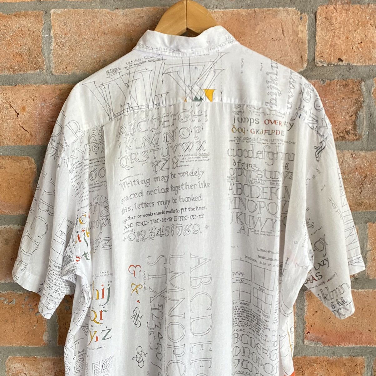 Paul Smith Paul Smith White Alphabet Print Shirt Size US XL / EU 56 / 4 - 10 Thumbnail
