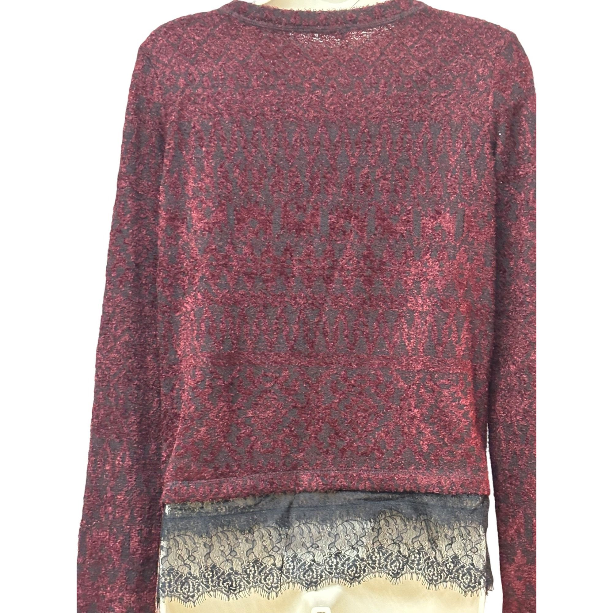 Jessica Simpson Jessica Simpson Junior’s Luna Lace-trimmed Sweater, Red Ve Size XS / US 0-2 / IT 36-38 - 10 Thumbnail