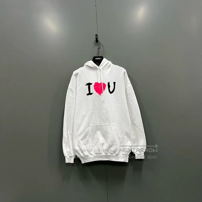 Balenciaga Balenciaga Letter Heart Printed Hoodie XS Size Size US XS / EU 42 / 0 - 1 Thumbnail