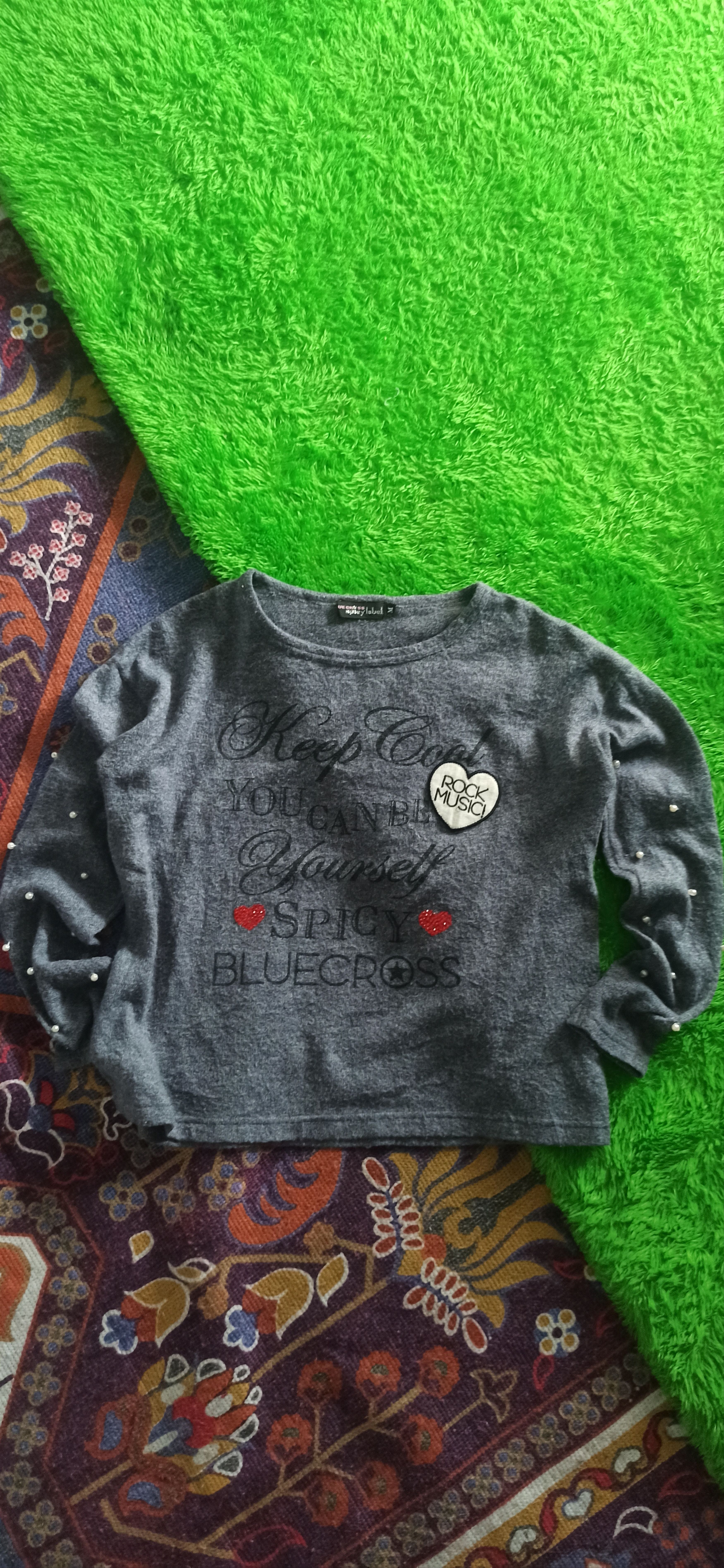 Japanese Brand Blue Cross x Spicy Laber Rock Music Knitwear Size S / US 4 / IT 40 - 1 Thumbnail