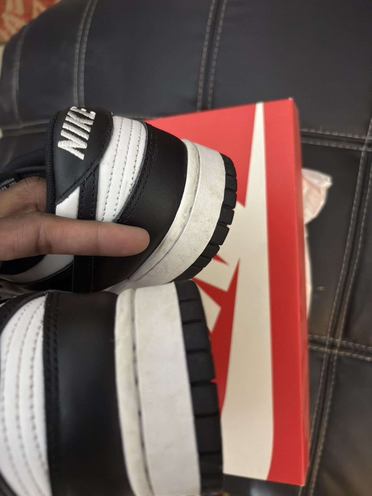 Nike Nike Dunk Low Championship Red + White Black Panda Size US 10.5 / EU 43-44 - 10 Thumbnail