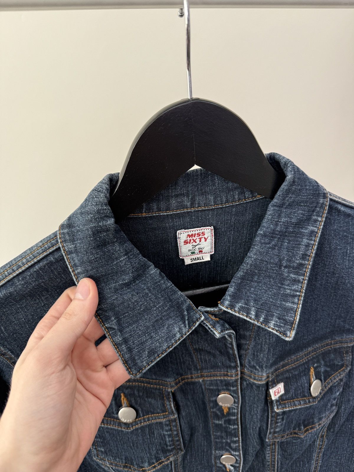 Miss Sixty MISS SIXTY Italy VTG 90s Cotton Denim Slim Fit Jacket Size S / US 4 / IT 40 - 6 Thumbnail