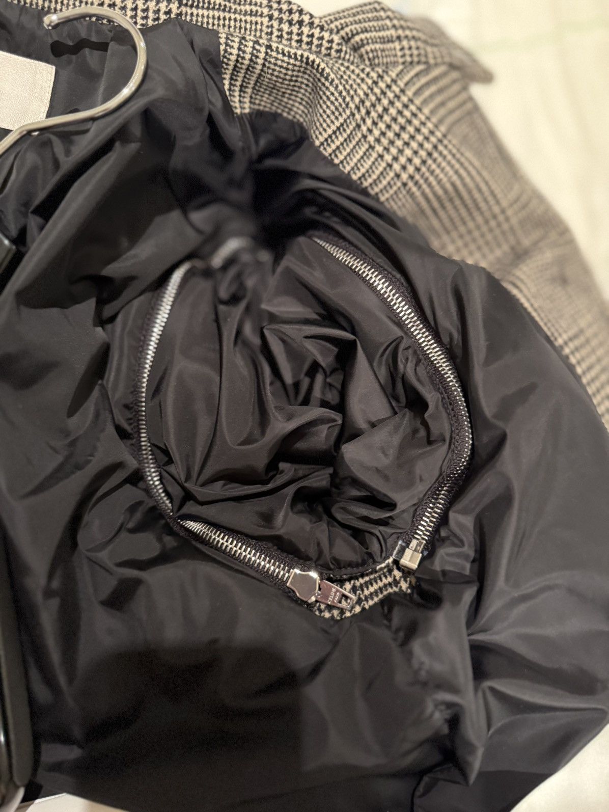 Celine $3.7k FW19 Celine Prince of Wales check leather puffa coat Size US M / EU 48-50 / 2 - 18 Thumbnail