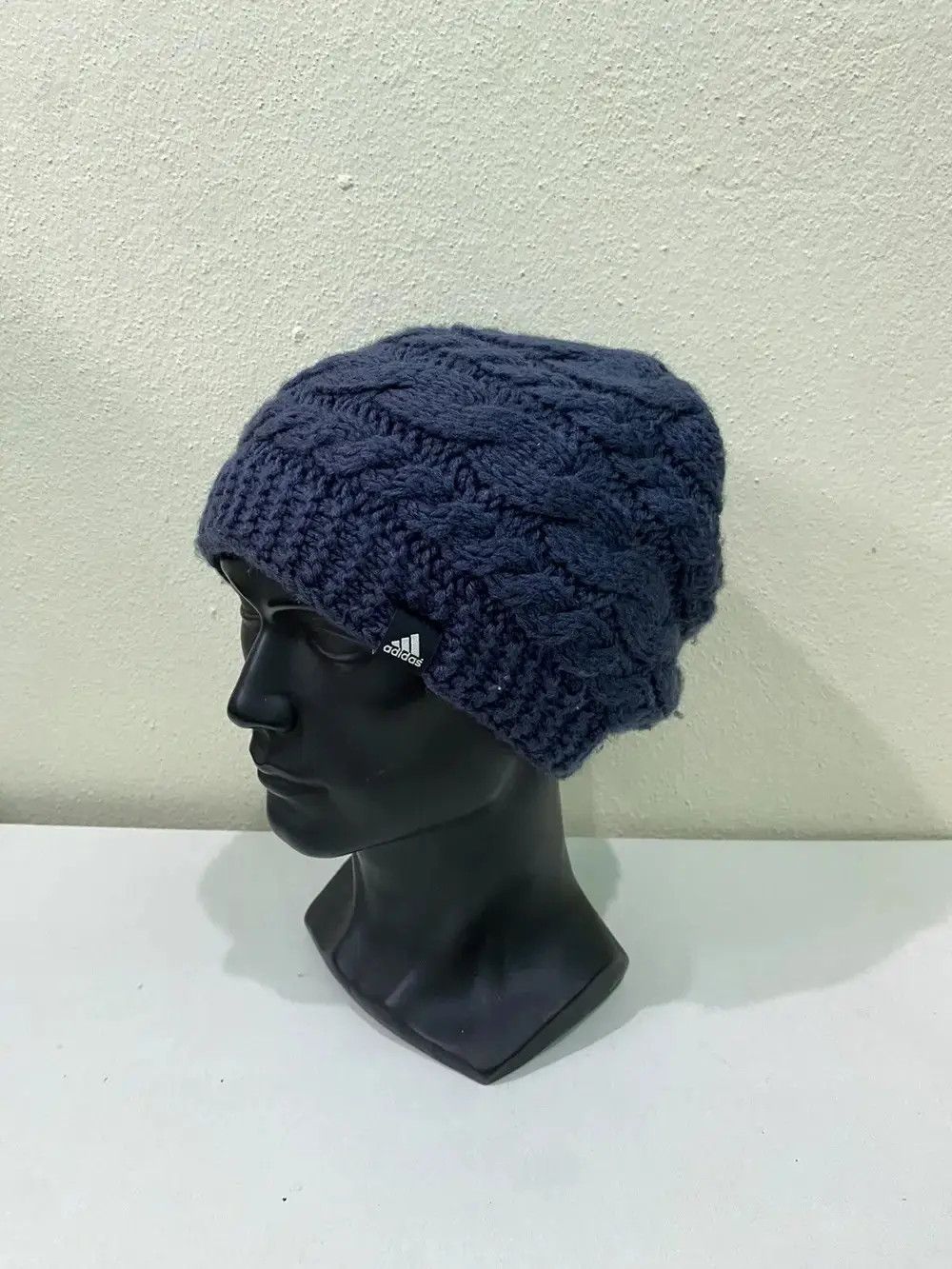 Adidas × Vintage Vintage Adidas Small Logo Knit Beanie Hat Size ONE SIZE - 2 Thumbnail