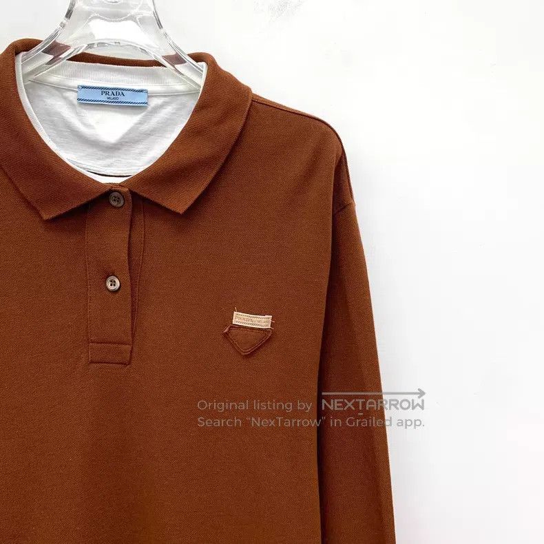 Prada Prada 24 dark brown triangle cotton lapel single-breasted Size US XS / EU 42 / 0 - 3 Thumbnail