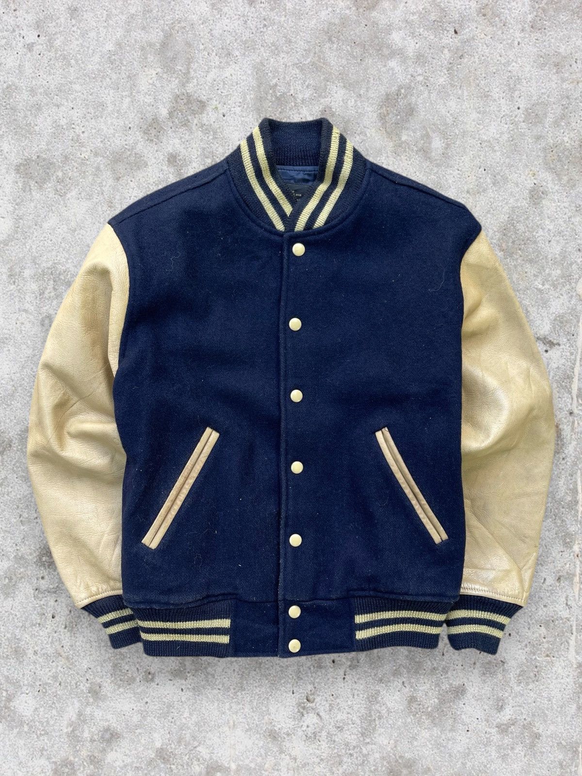Vintage 🔥Vintage Van Jac Leather Sleeve Varsity Jacket Size US M / EU 48-50 / 2 - 3 Thumbnail
