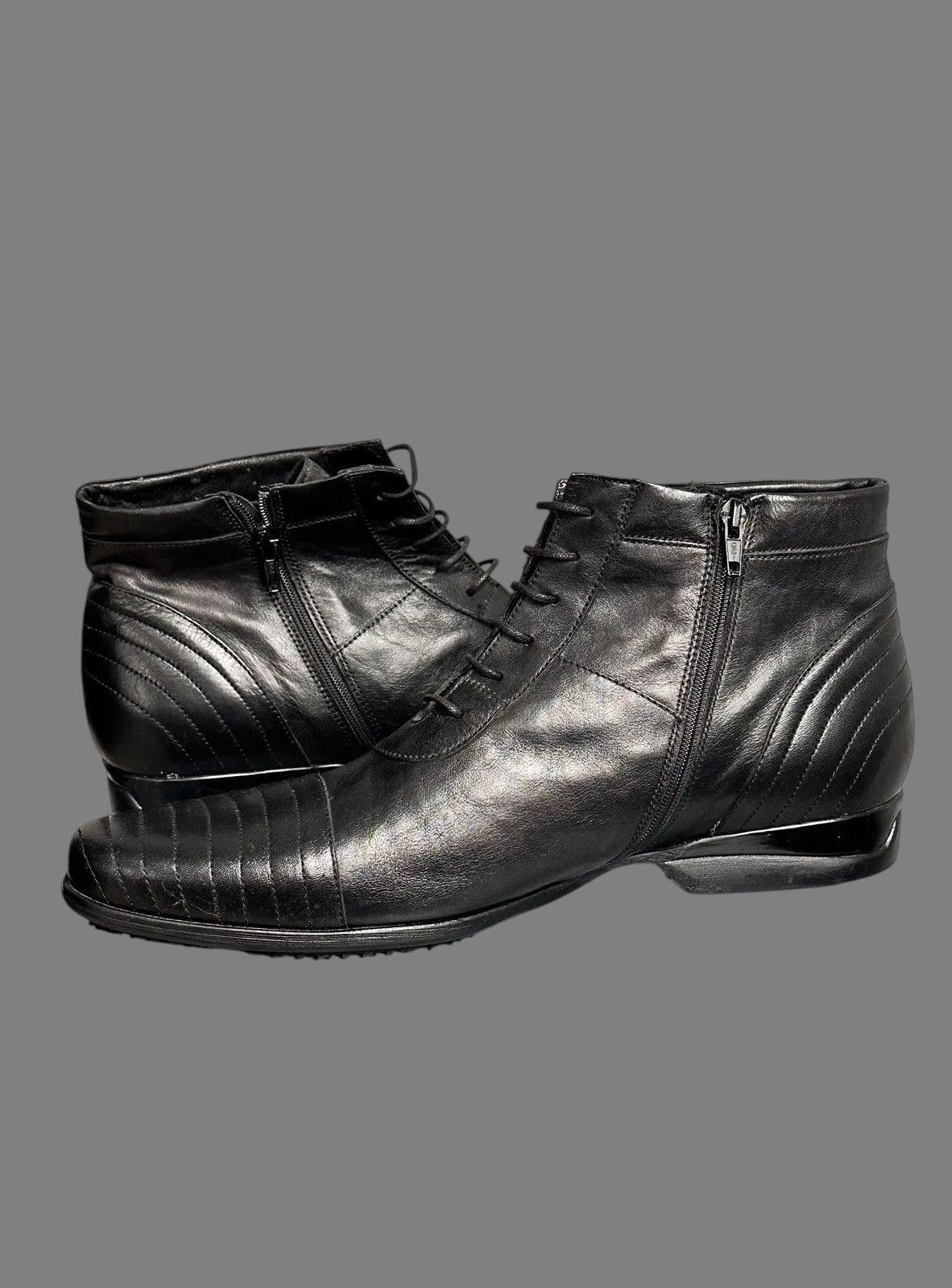 Other AS98 Leather High Combat Boots Rick Owens Guidi Western Size US 11 / EU 44 - 7 Thumbnail