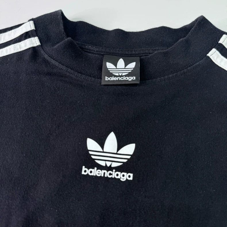 Balenciaga Balenciaga adidas Logo Print Round Neck Short Sleeve T-shi Size US S / EU 44-46 / 1 - 2 Thumbnail