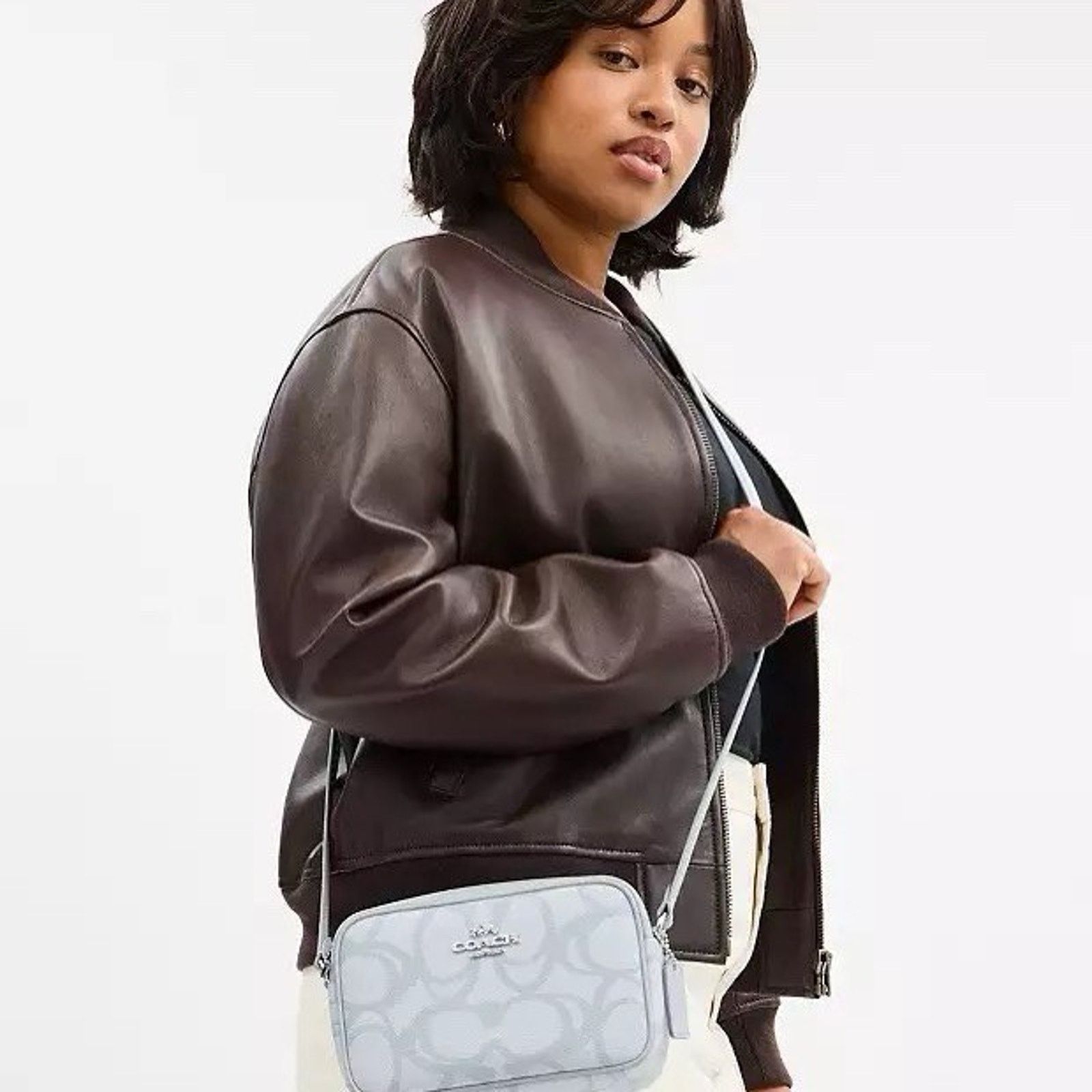 Coach NWT COACH Mini Jamie Camera Bag CBL94 Silver/Ice Blue Size ONE SIZE - 8 Thumbnail