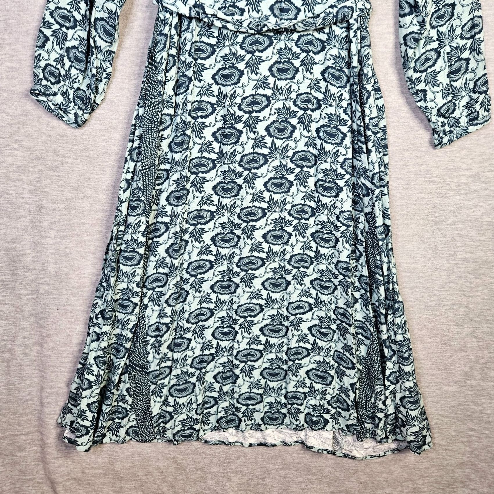 Vintage Knox Rose Dress Blue Floral Long Sleeve XL Womens A-Line Bohemian NWT V-Neck Pockets Lightweight All Season Casual Size XL Size XL / US 12-14 / IT 48-50 - 6 Thumbnail