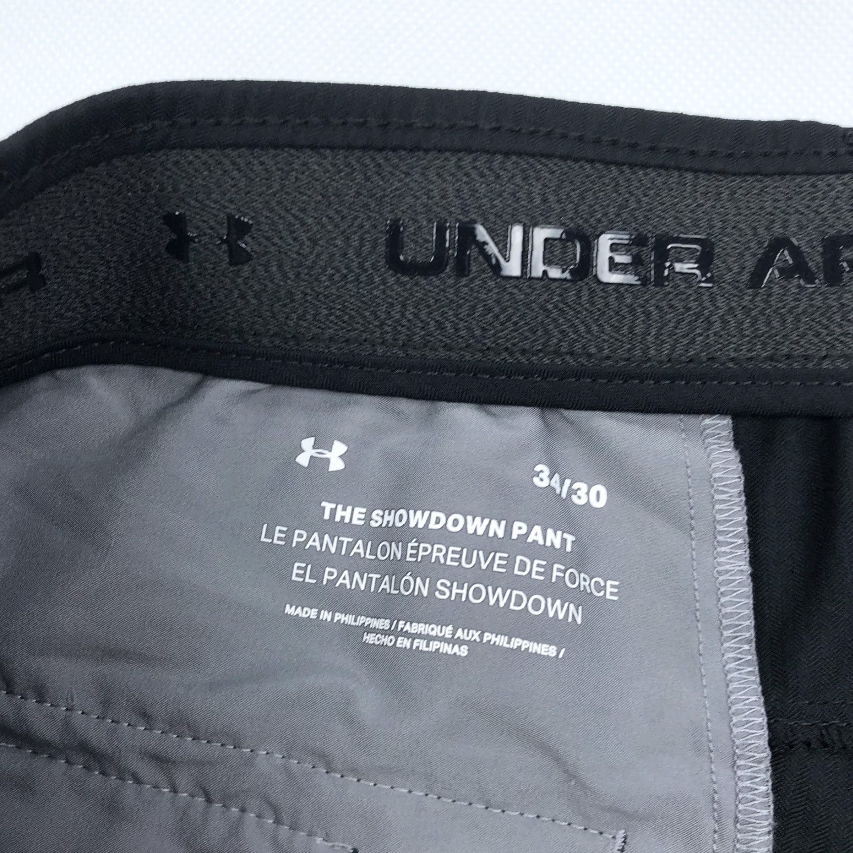 Under Armour Under Armour Mens Showdown Activewear Pants Black 34x30 Herringbone Stretch Golf Casual Athletic 2000s Mens Size US 34 / EU 50 - 4 Thumbnail