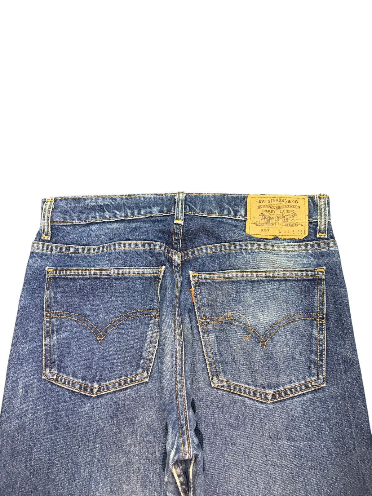Levi's Vintage 90s Levis 607 Orange Tab Distressed Jeans Size US 31 - 4 Thumbnail