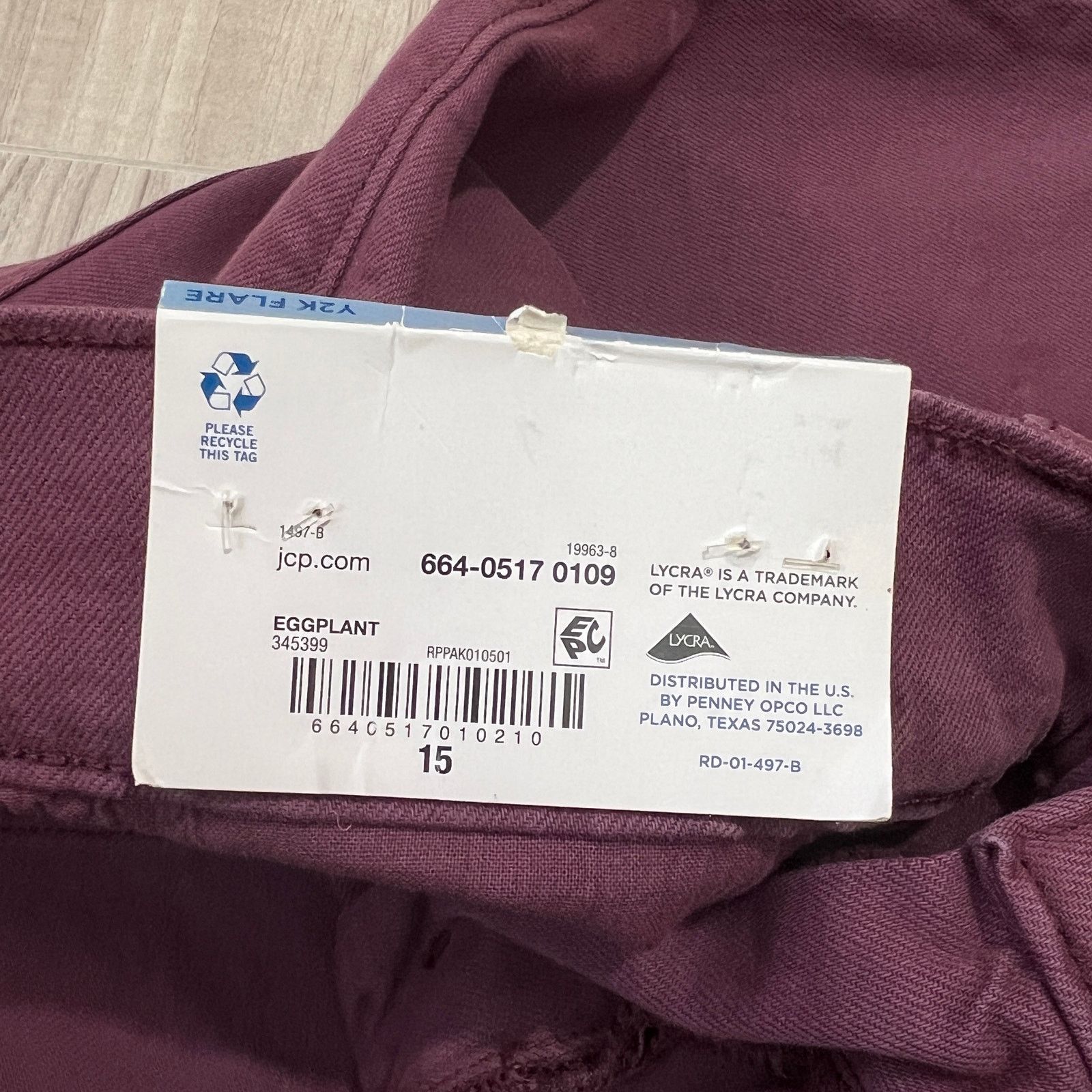 Arizona Jean Co. Arizona Jean Co Y2K Flare Extreme Low Rise Purple Jeans 15 Size 36" / US 14 / IT 50 - 9 Thumbnail