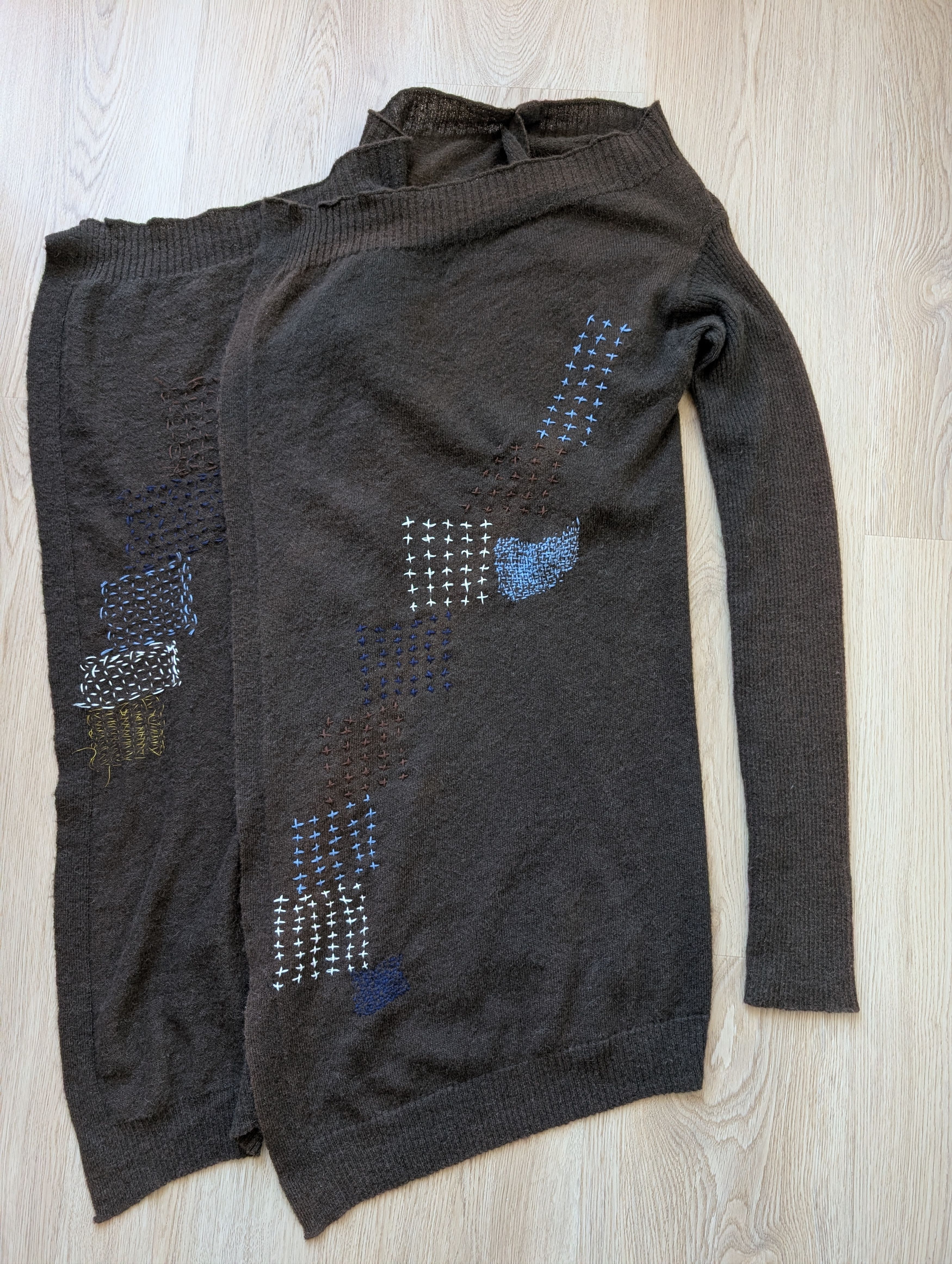 Rick Owens Rick Owens Cardigan Custom Handmade Sashiko Style FW 09 Size S / US 4 / IT 40 - 12 Thumbnail