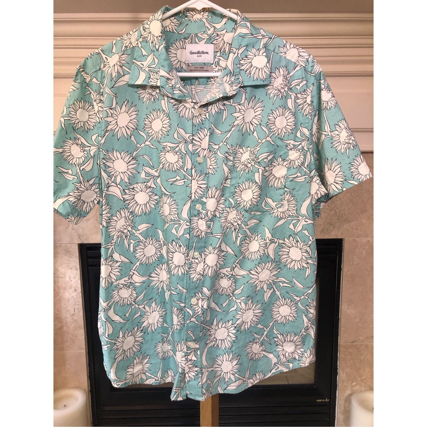 Other Goodfellow & Co. Men’s Light Blue Sunflower Print Short Slee Size US L / EU 52-54 / 3 - 2 Thumbnail