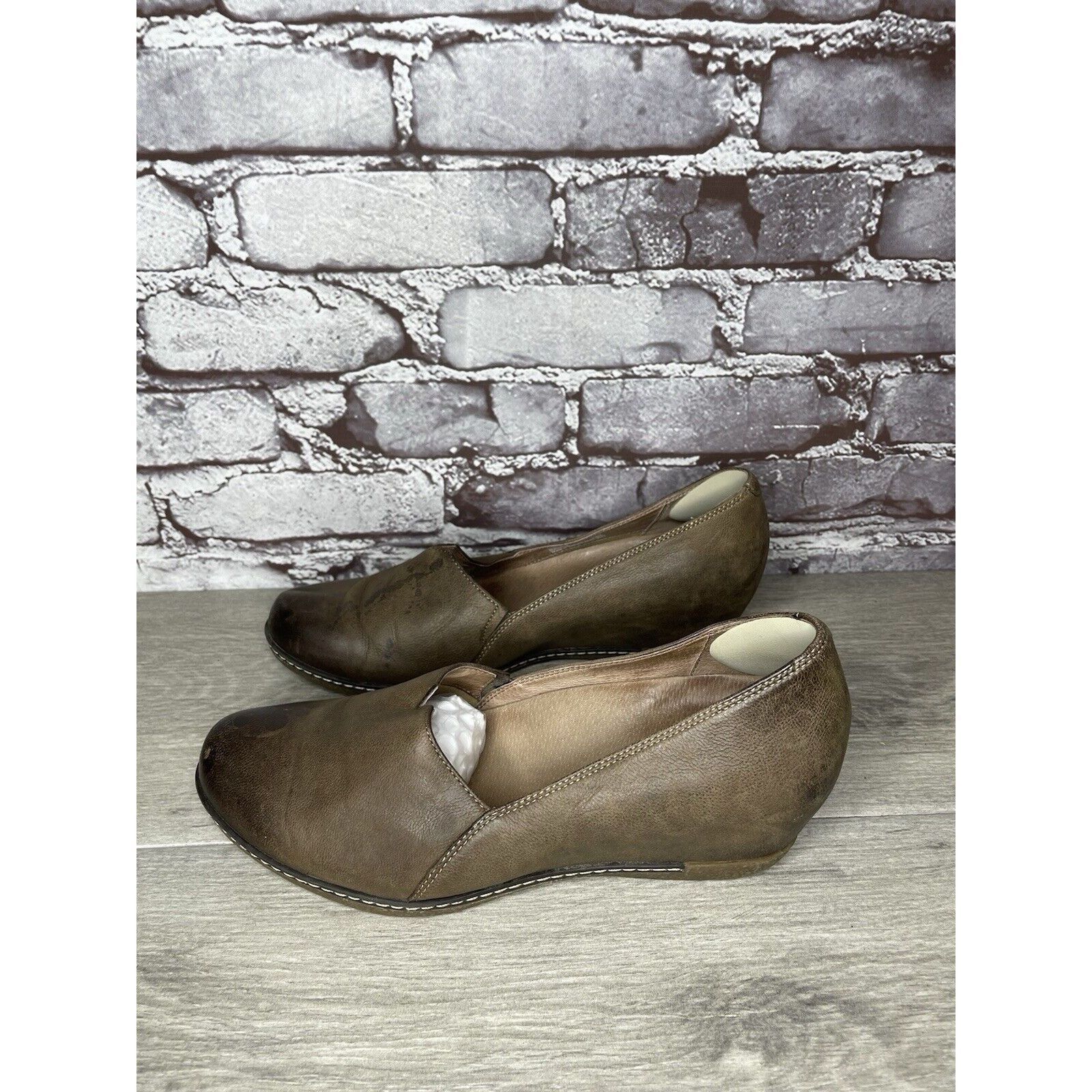 Other Dansko Brown Leather Comfort Casual Slip On Wedge Shoes Wome Size US 9 / IT 39 - 11 Thumbnail