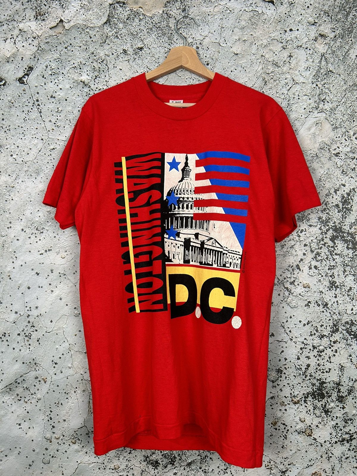 Vintage Vintage Washington DC 1990 Graphic Tee Rare Made in USA 90s Size US M / EU 48-50 / 2 - 1 Thumbnail